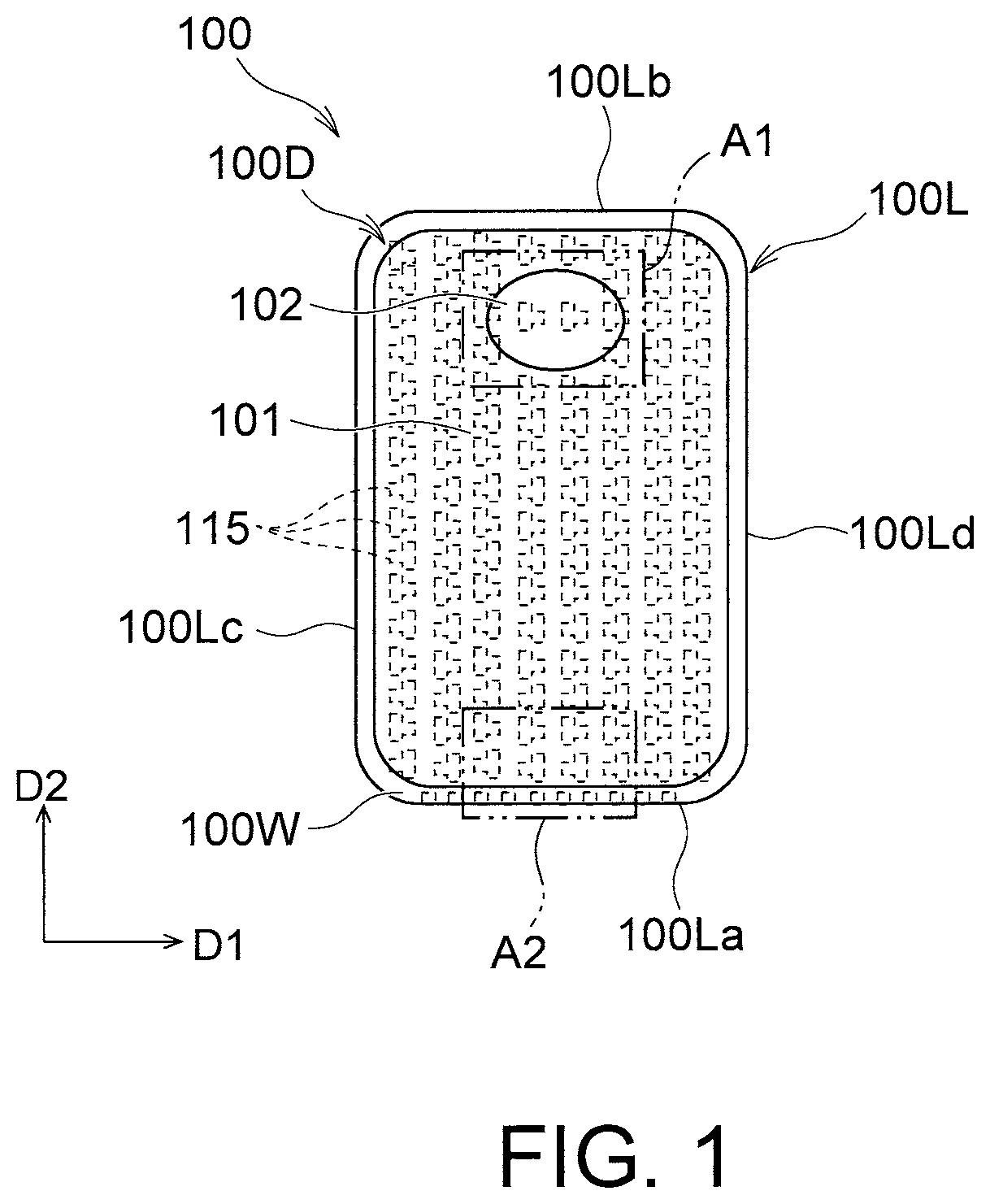 Patent US12453242 Figure 1 – Organic device and manufacturing method for organic device