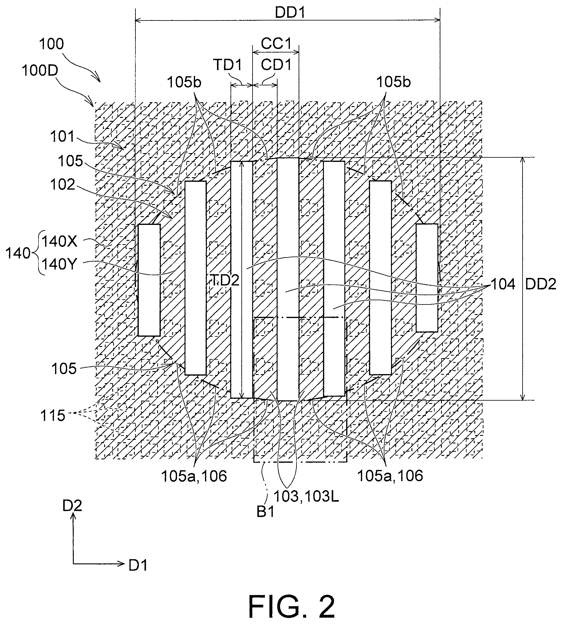 Patent US12453242 Figure 2 – Organic device and manufacturing method for organic device
