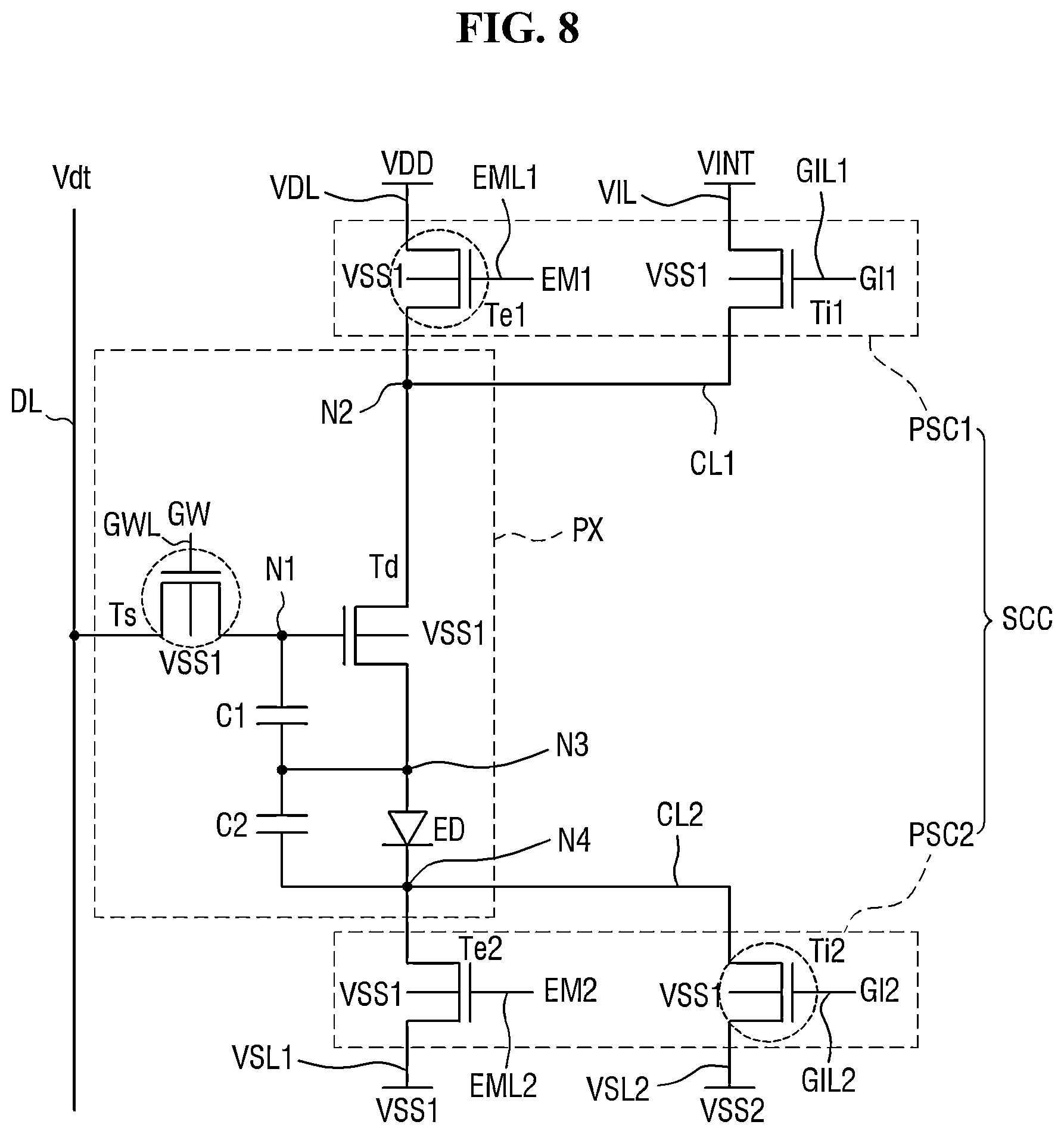 Patent US12453244 Figure 8 – Display device