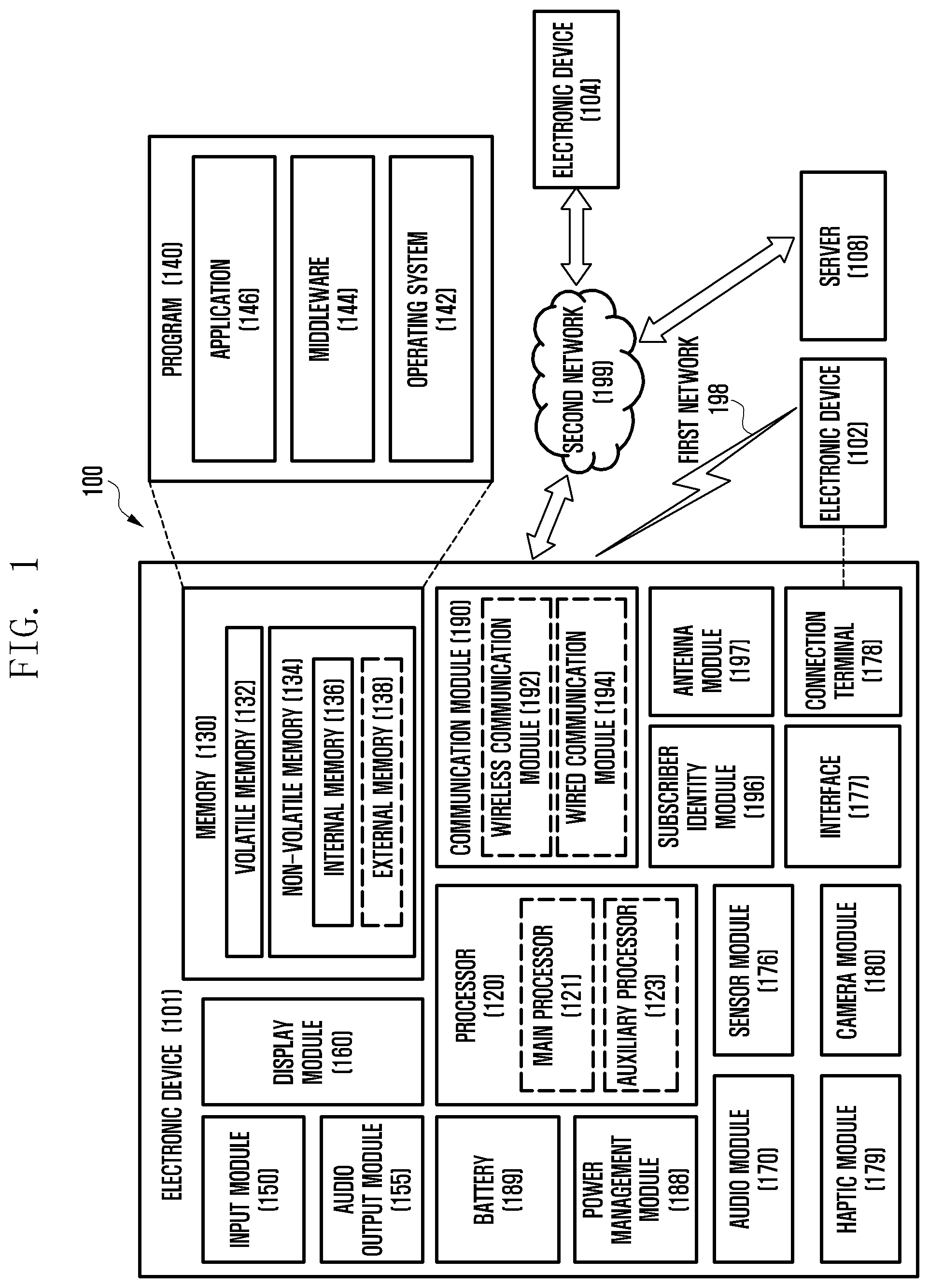 Patent US12453253 Figure 1 – Electronic device including camera module