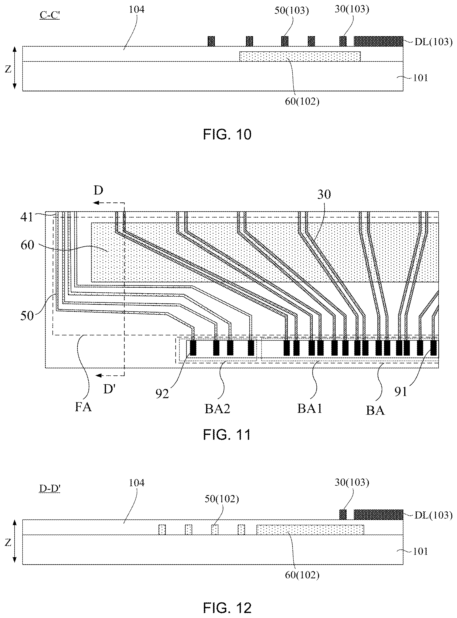 Patent US12453258 Figure 5 – Display panel having a fan-out region and display device