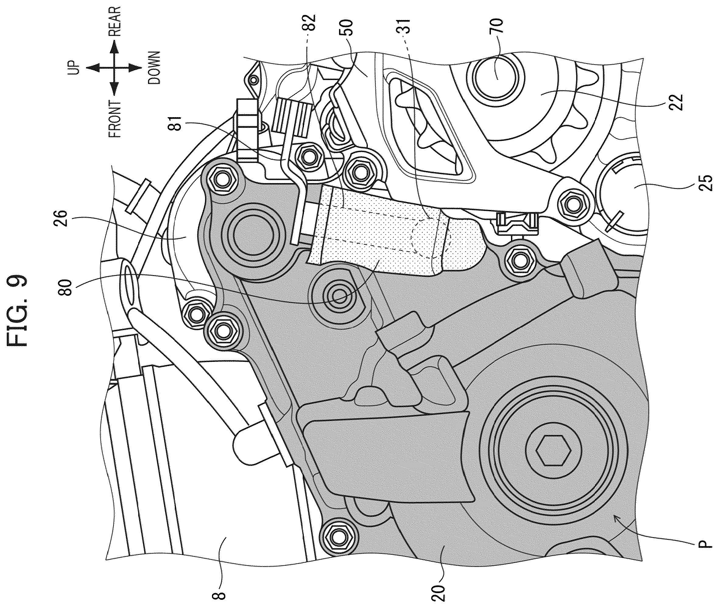 Patent US12455001 Figure 9 – Crank case structure