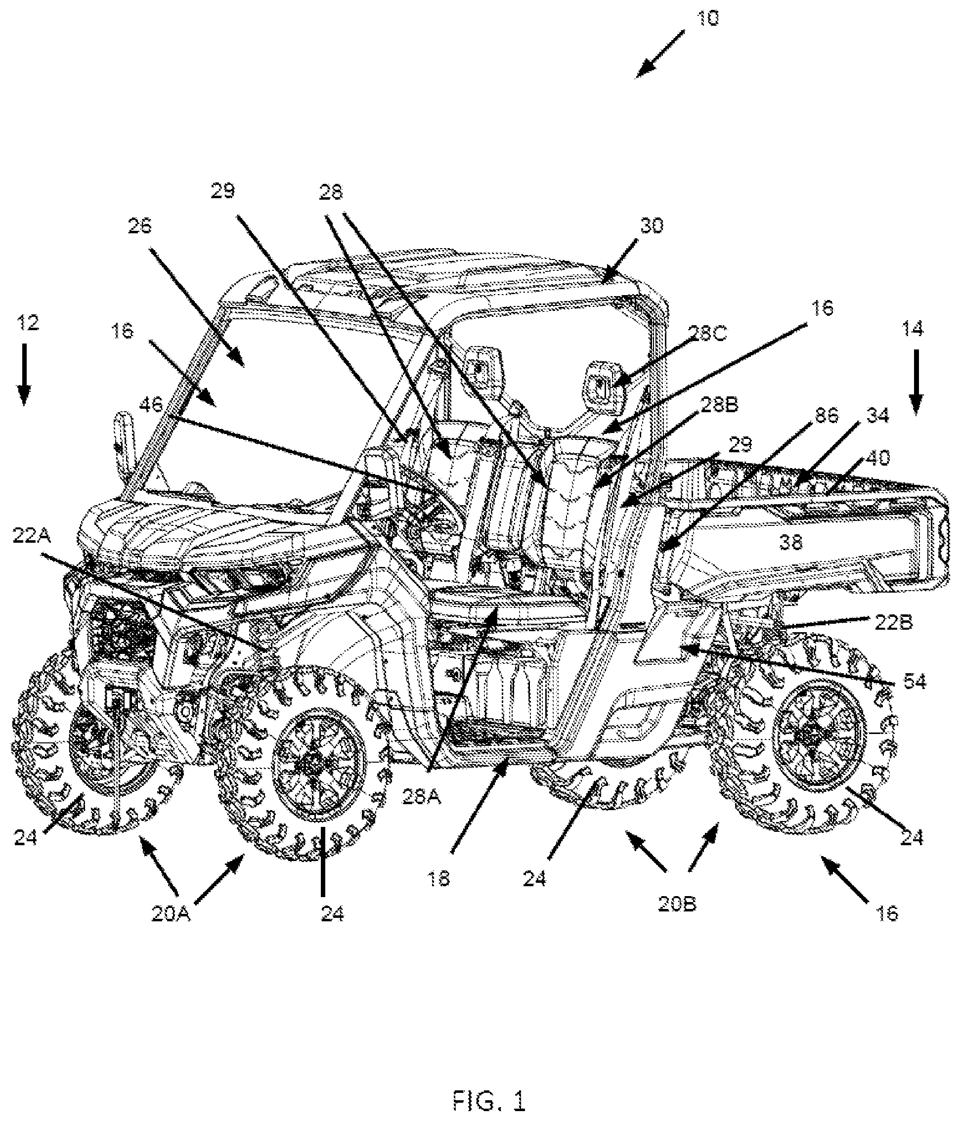 Patent US12455002 Figure 1 – Air intake assembly and vehicle having air intake assembly
