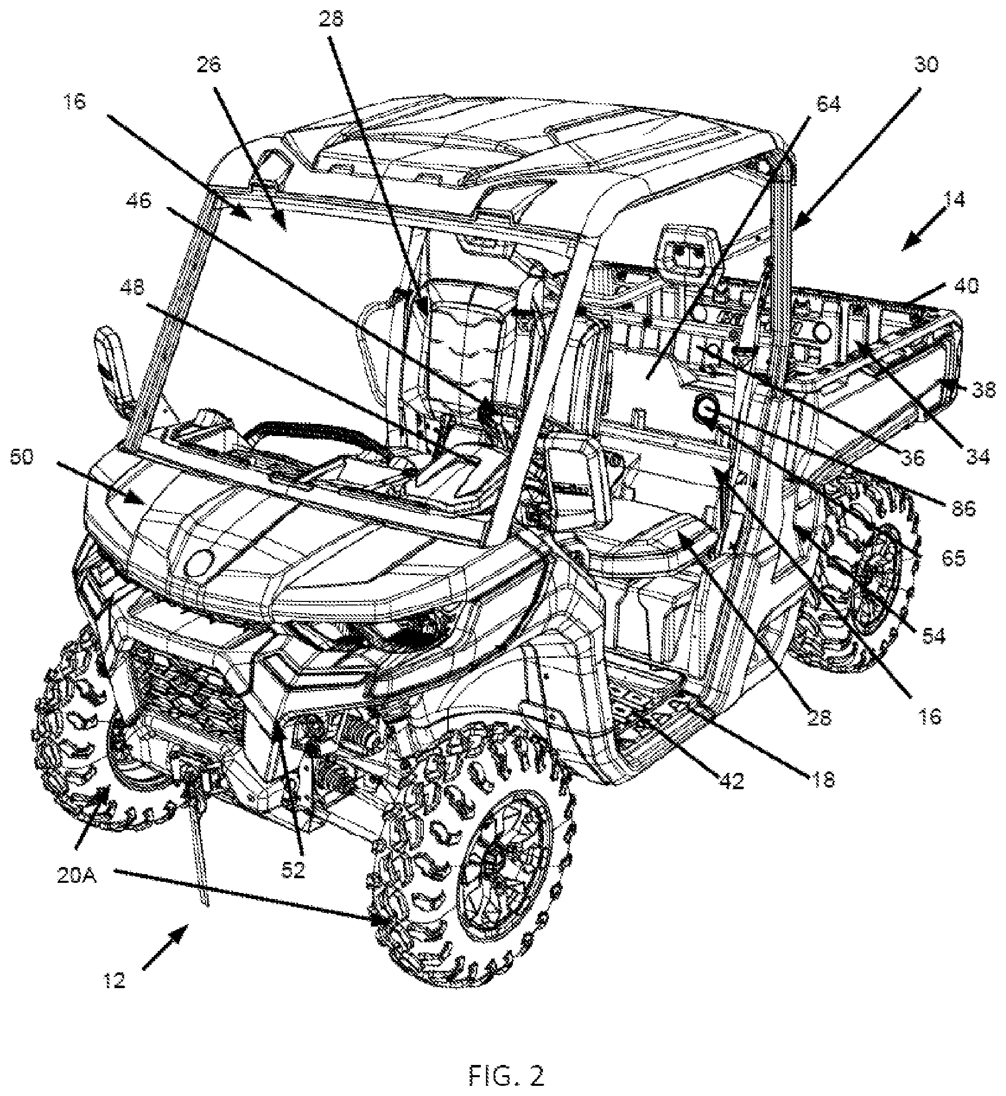Patent US12455002 Figure 2 – Air intake assembly and vehicle having air intake assembly