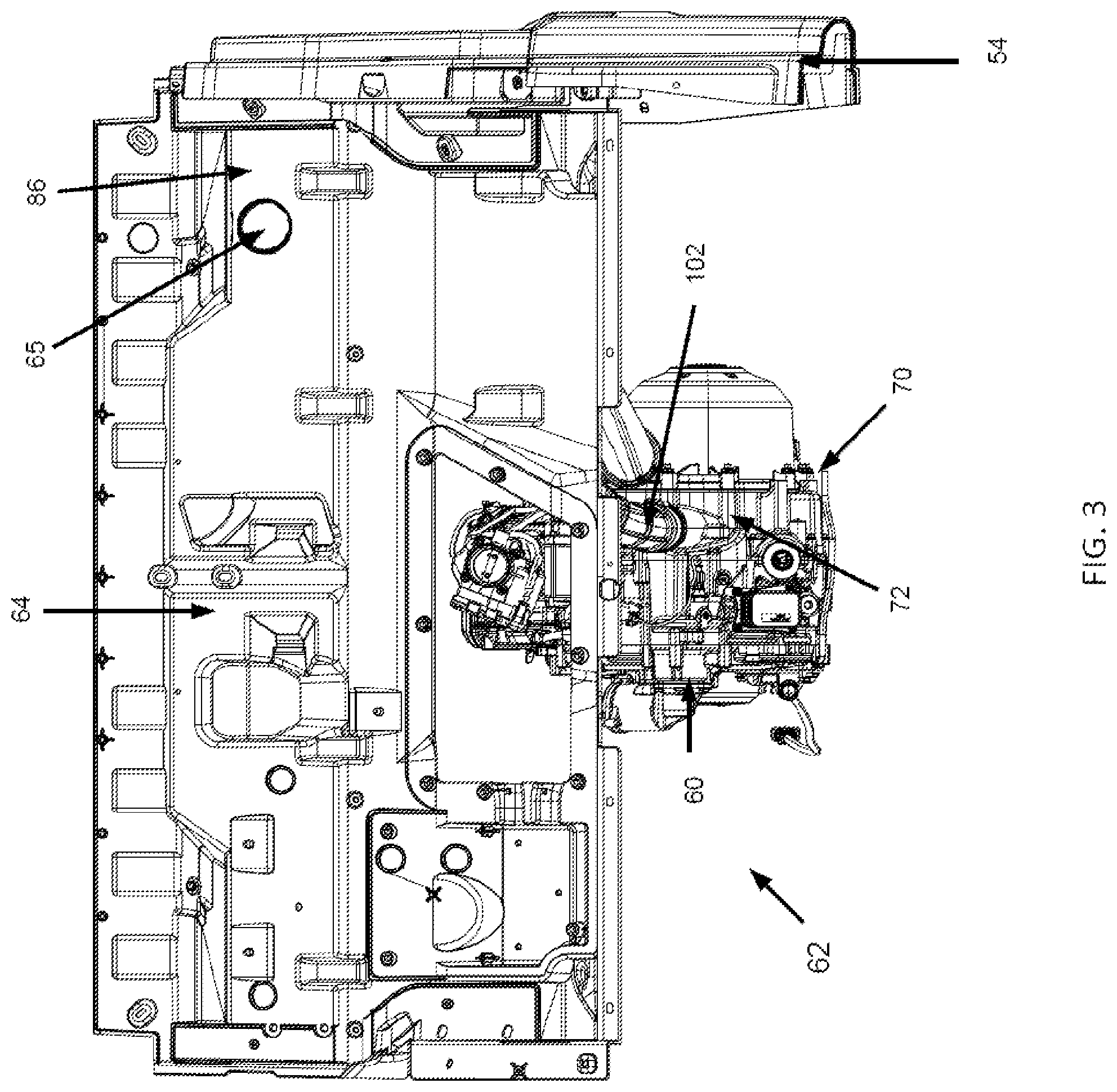 Patent US12455002 Figure 3 – Air intake assembly and vehicle having air intake assembly