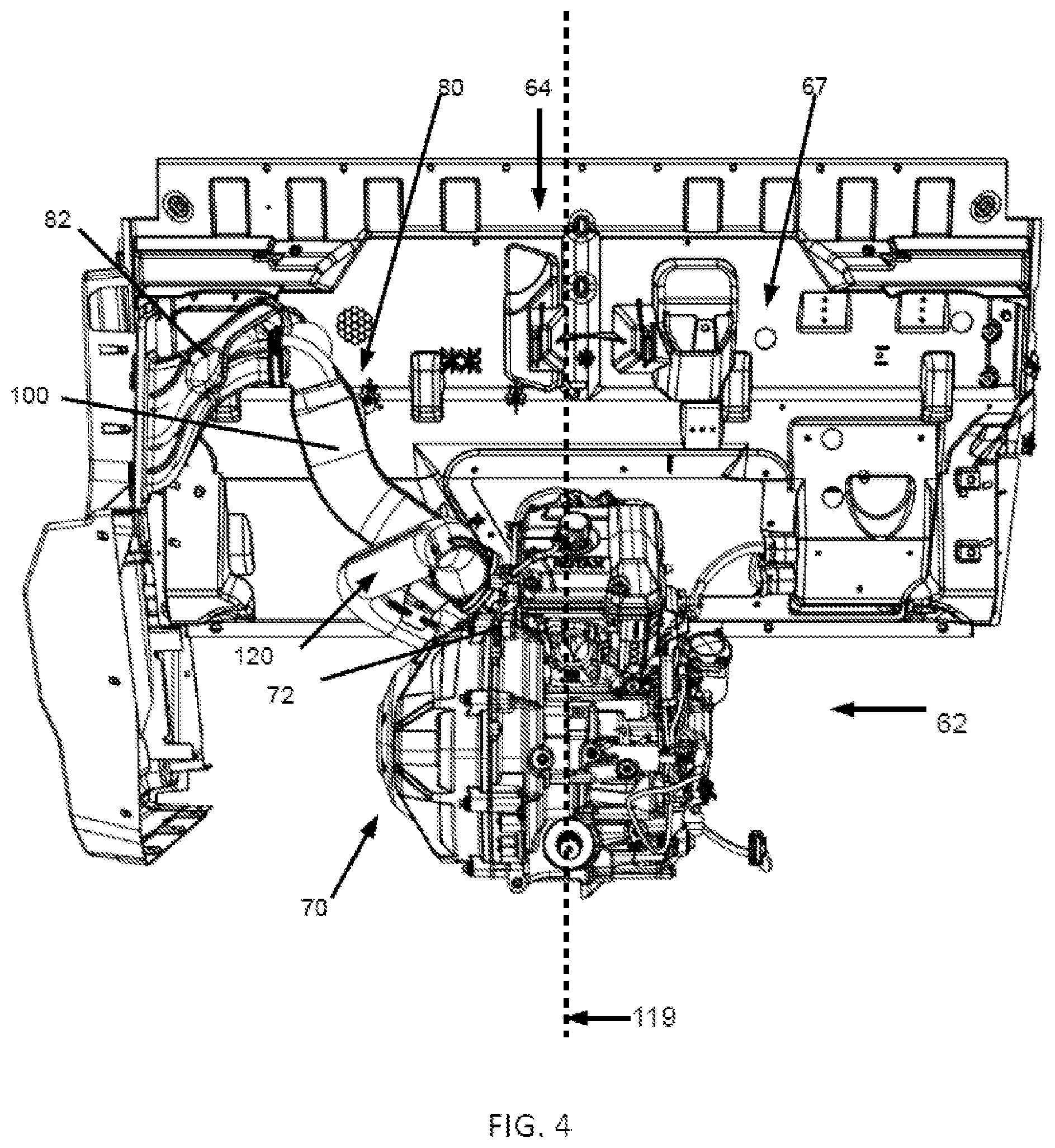 Patent US12455002 Figure 4 – Air intake assembly and vehicle having air intake assembly