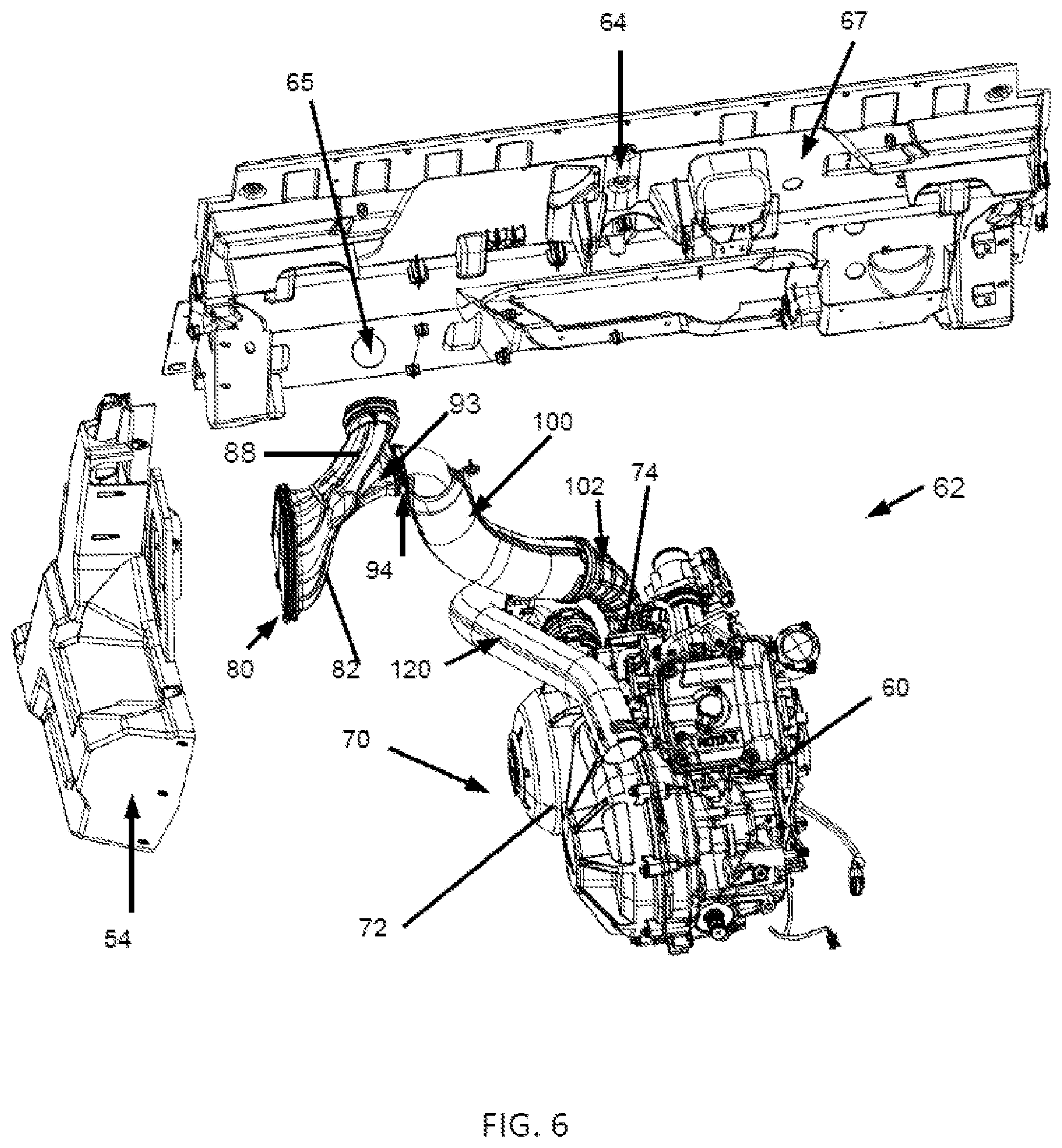Patent US12455002 Figure 6 – Air intake assembly and vehicle having air intake assembly