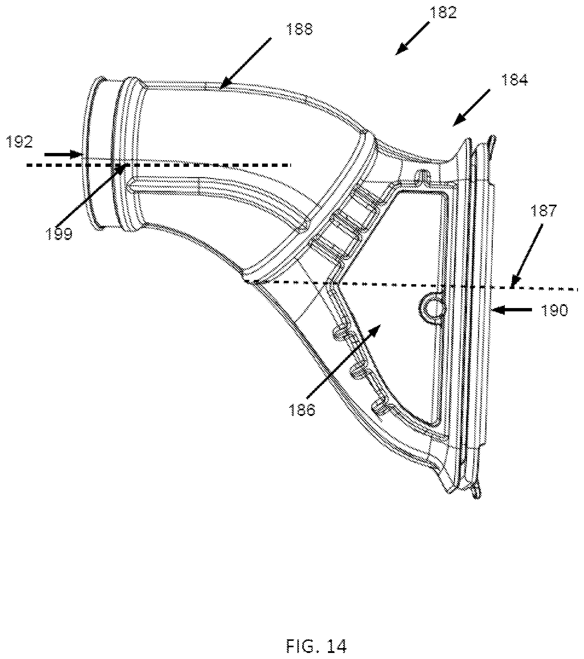 Patent US12455002 Figure 14 – Air intake assembly and vehicle having air intake assembly