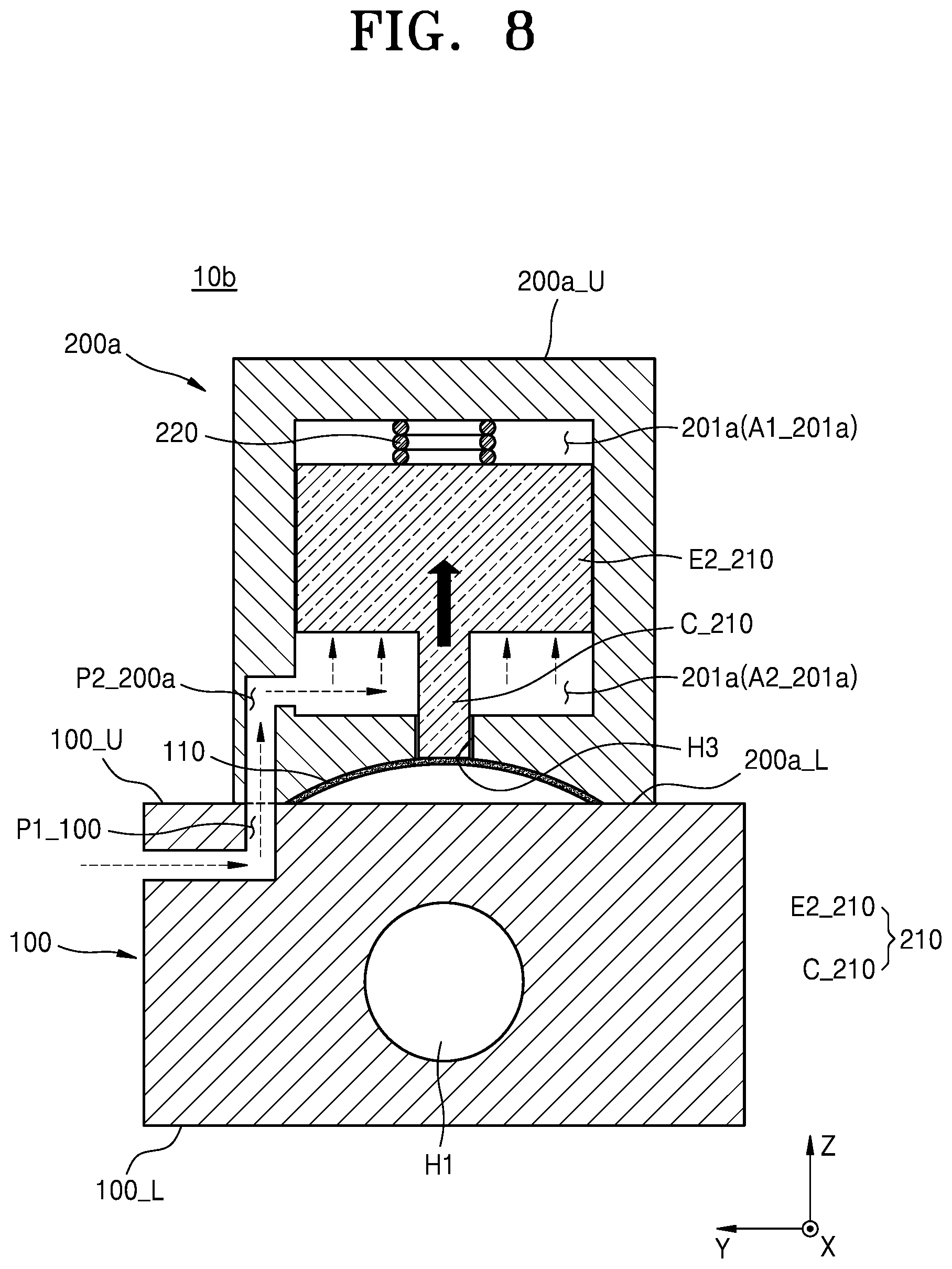 Patent US12455013 Figure 8 – Fluid control device and substrate processing apparatus including the same