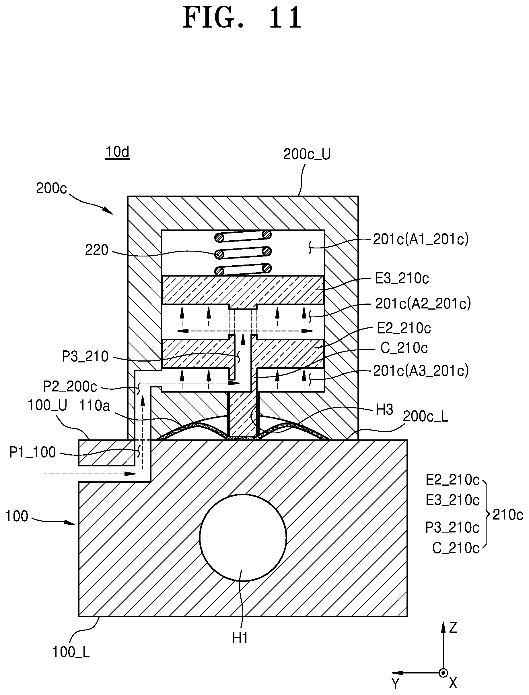 Patent US12455013 Figure 11 – Fluid control device and substrate processing apparatus including the same