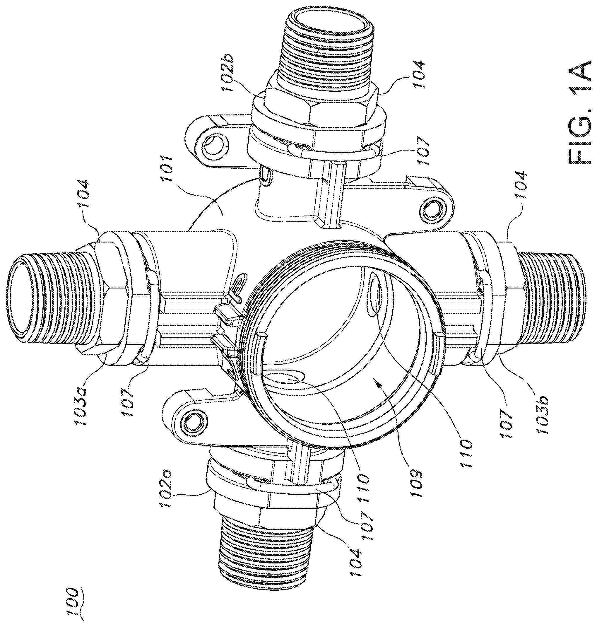 Patent US12455016 Figure 1 – Rough-in valve