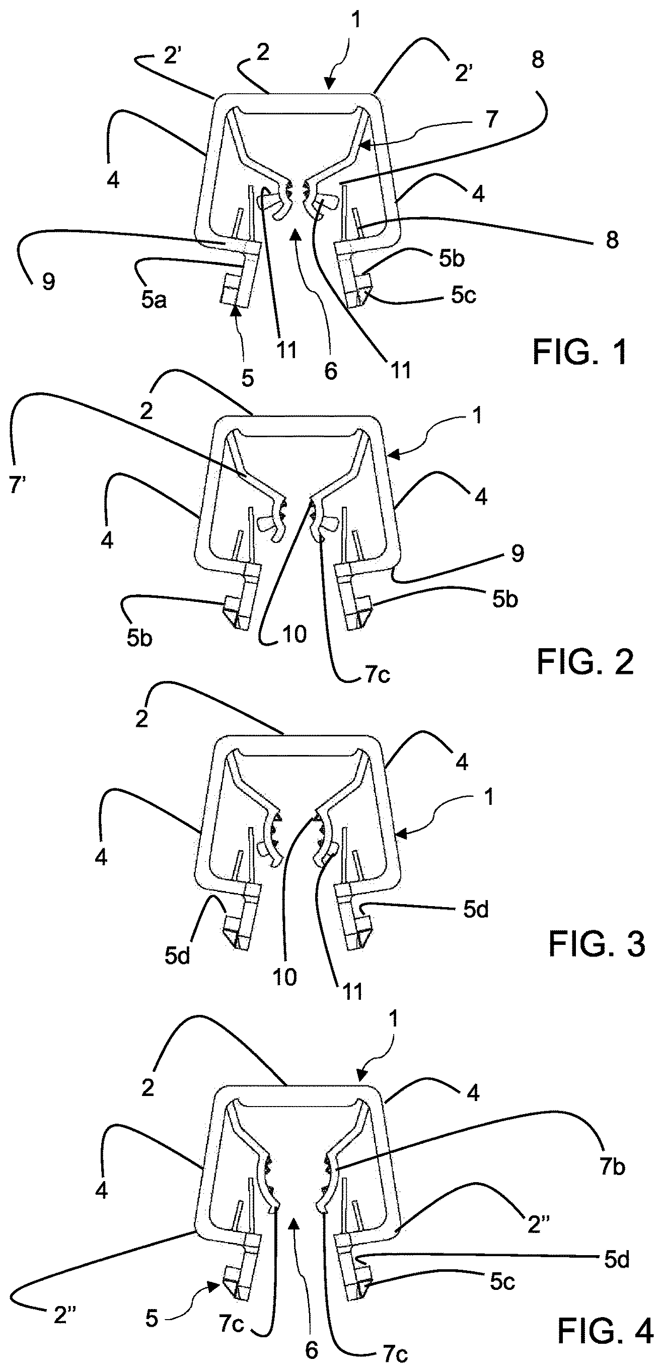 Patent US12455020 Figure 1 – Support collar for elongated cables, tubes or the like