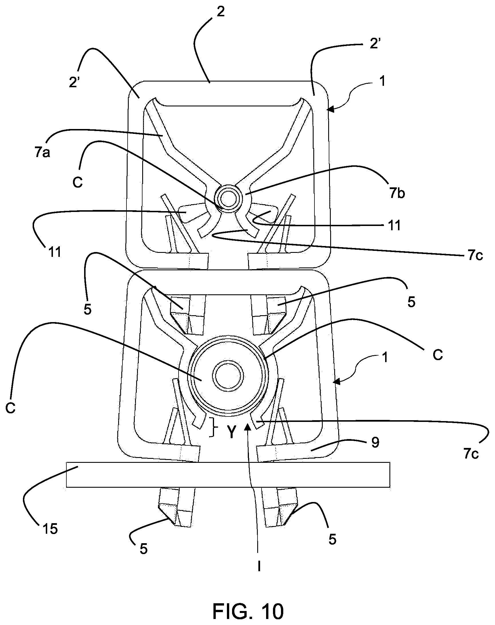 Patent US12455020 Figure 4 – Support collar for elongated cables, tubes or the like