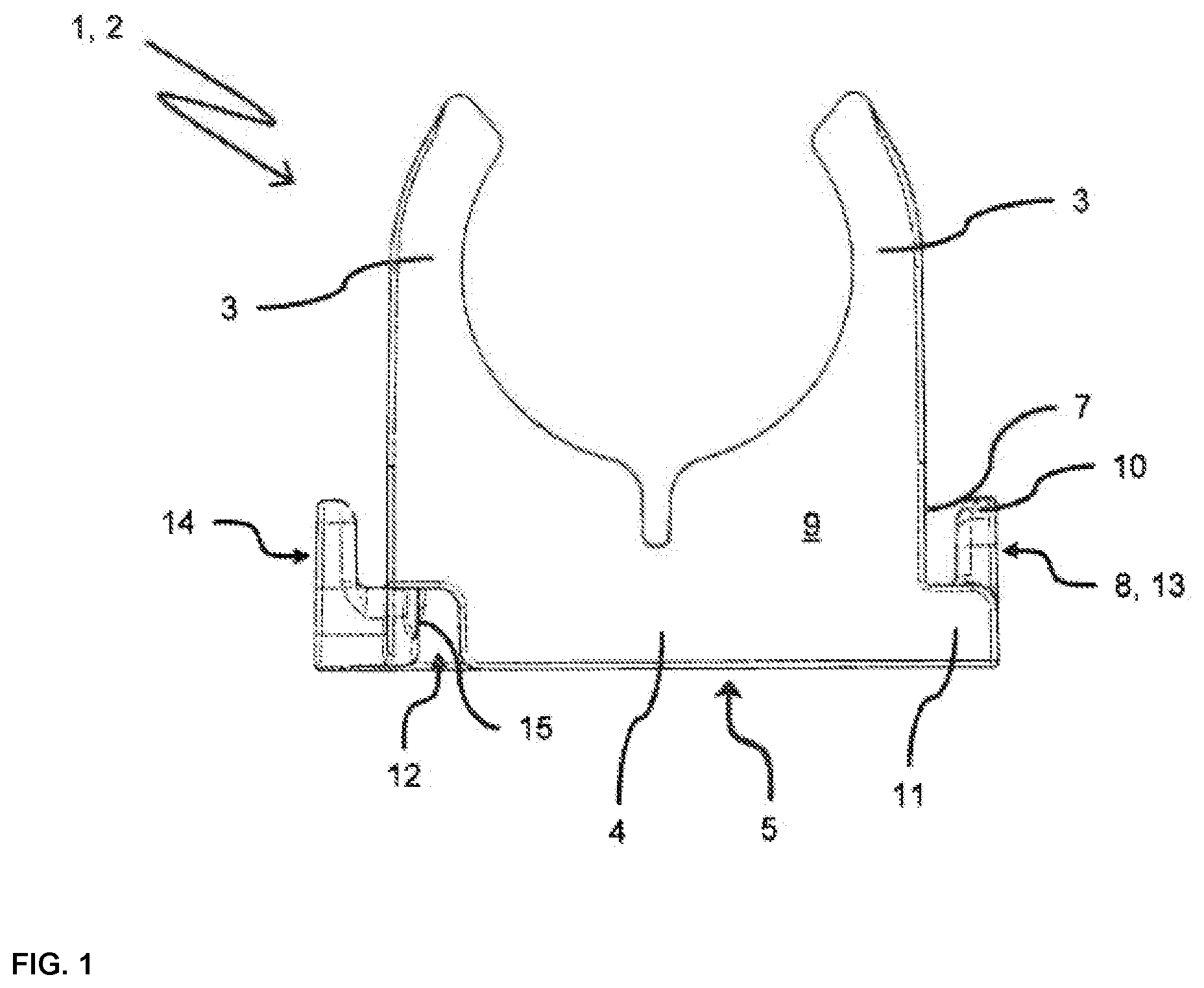 Patent US12455021 Figure 1 – Pipe fastener