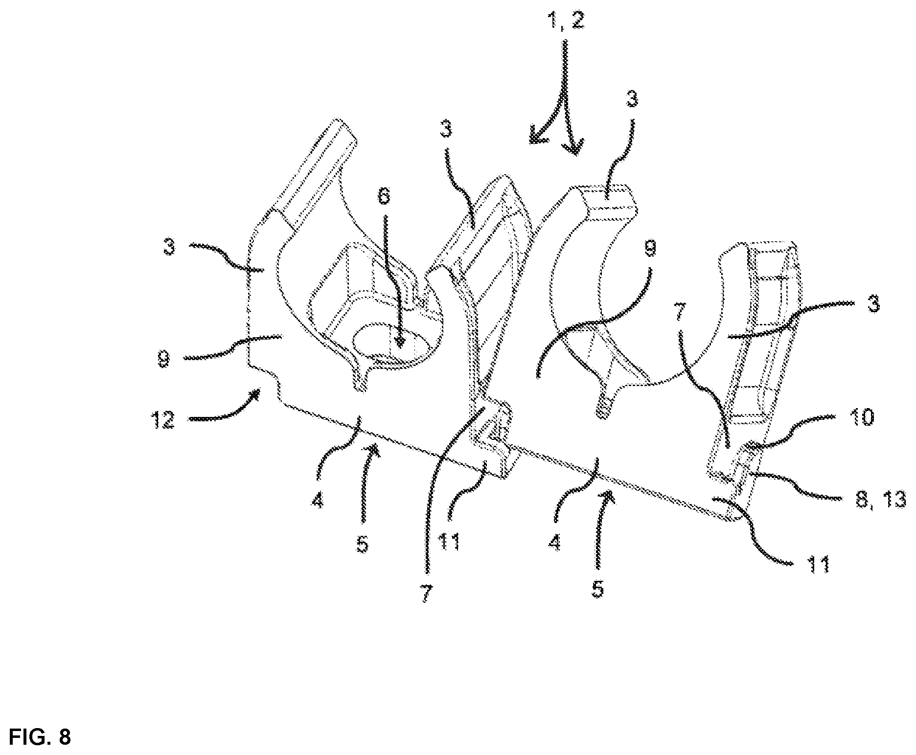Patent US12455021 Figure 8 – Pipe fastener