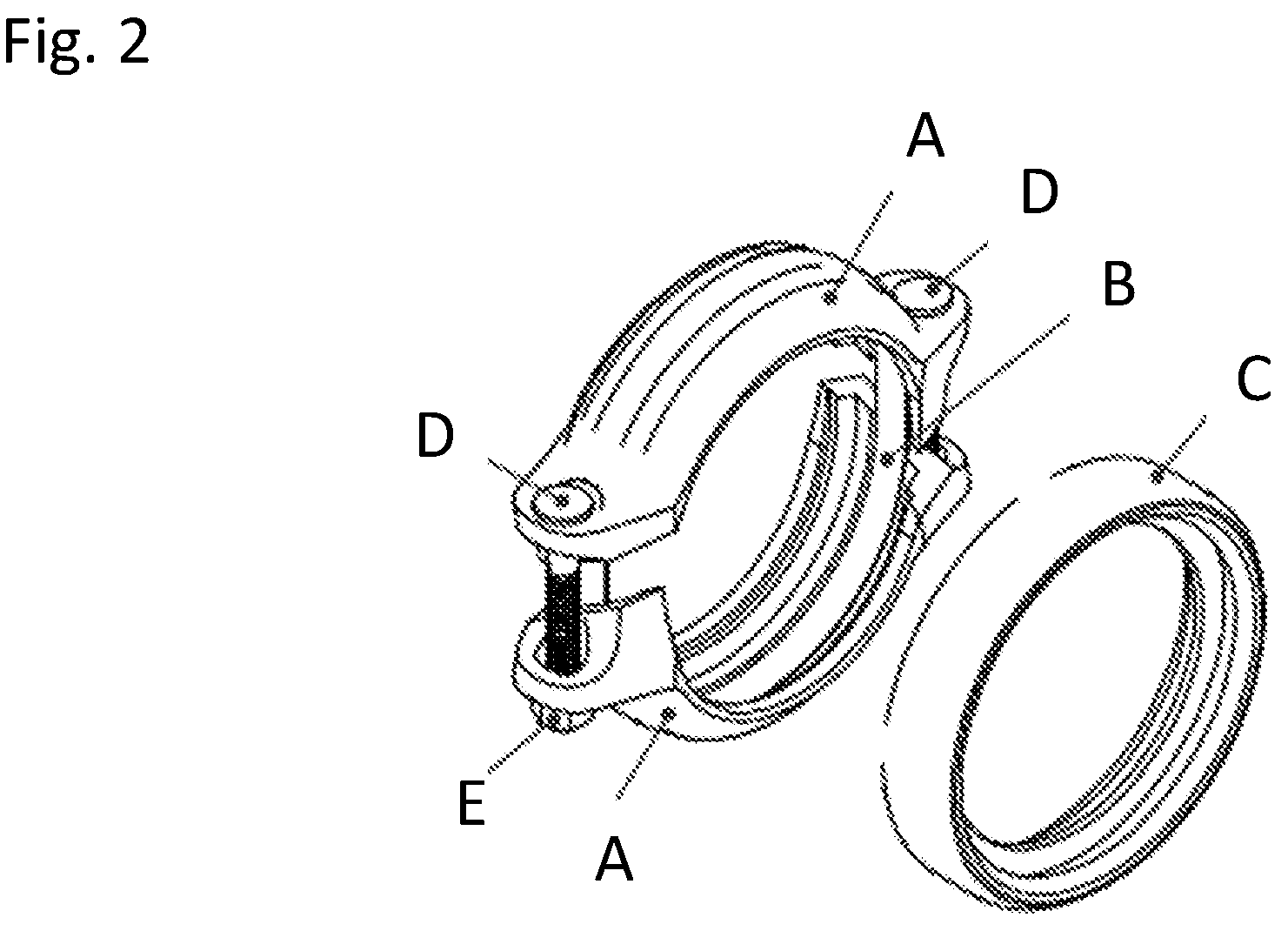 Patent US12455025 Figure 2 – Quick installation pipe coupling with supporting barrier ring