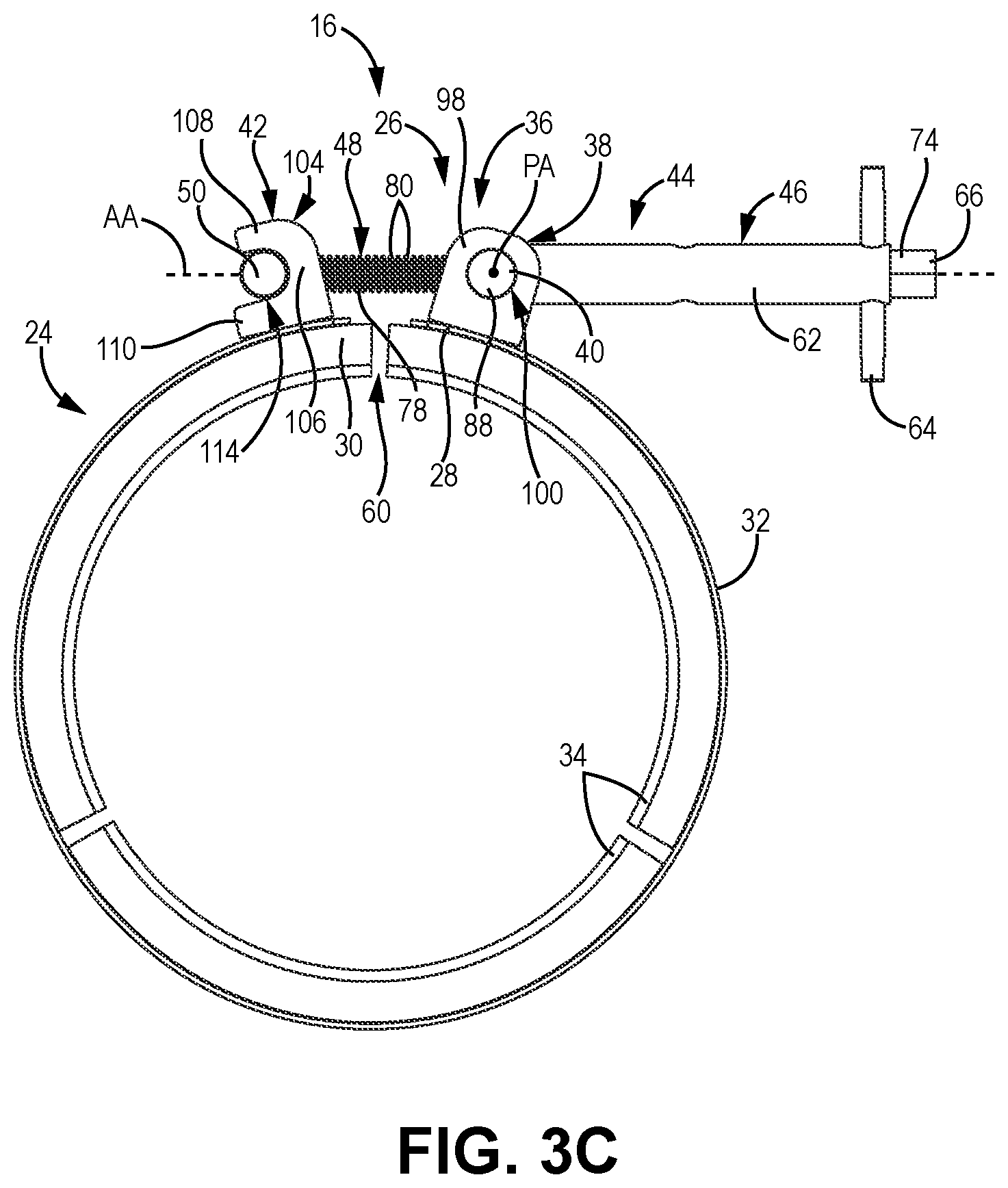 Patent US12455026 Figure 8 – Sanitary clamp for diaphragm pump covers
