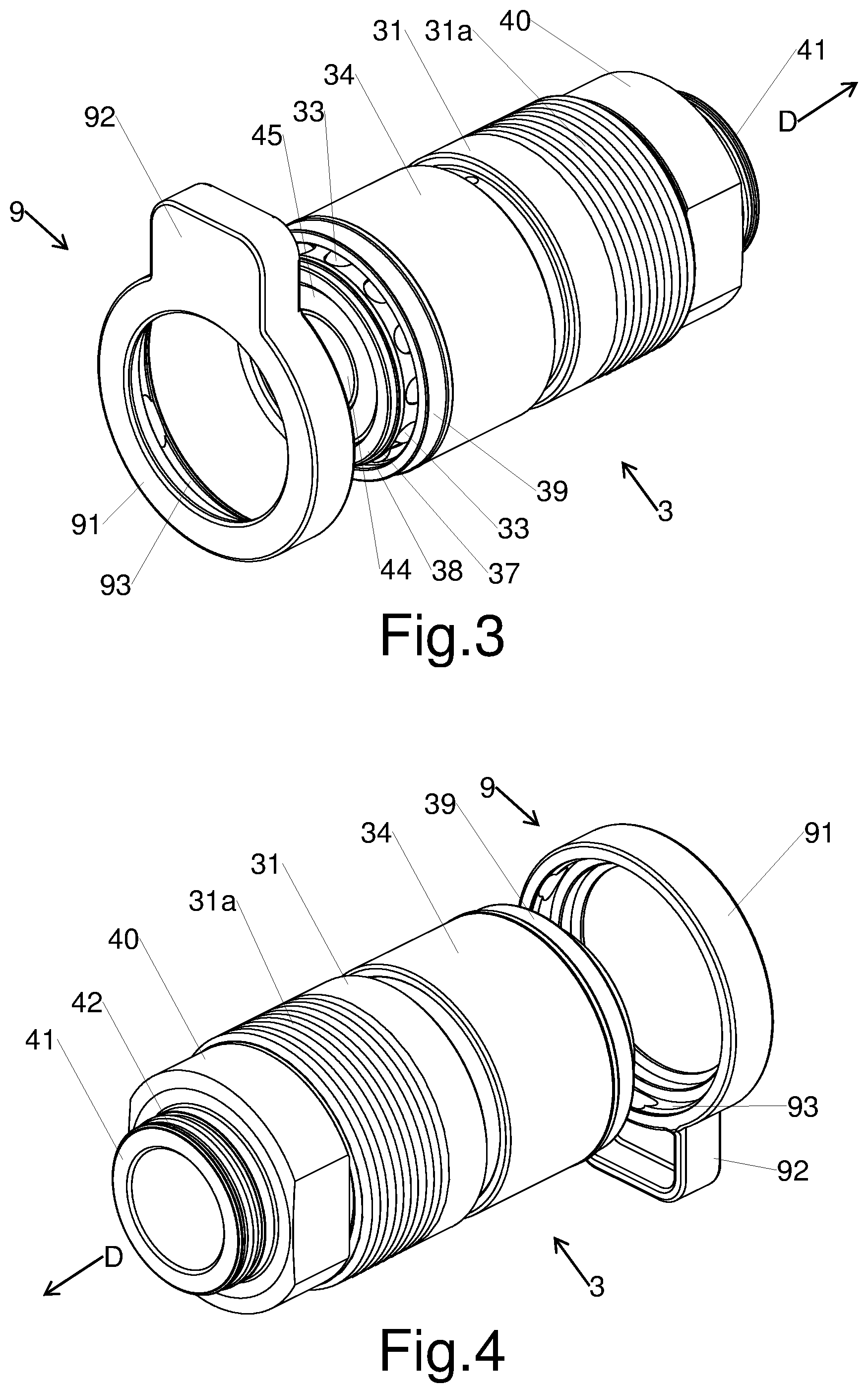 Patent US12455033 Figure 2 – Connector for hydraulic lines, multi-connector device for this connector and tool for mounting and/or dismounting the connector