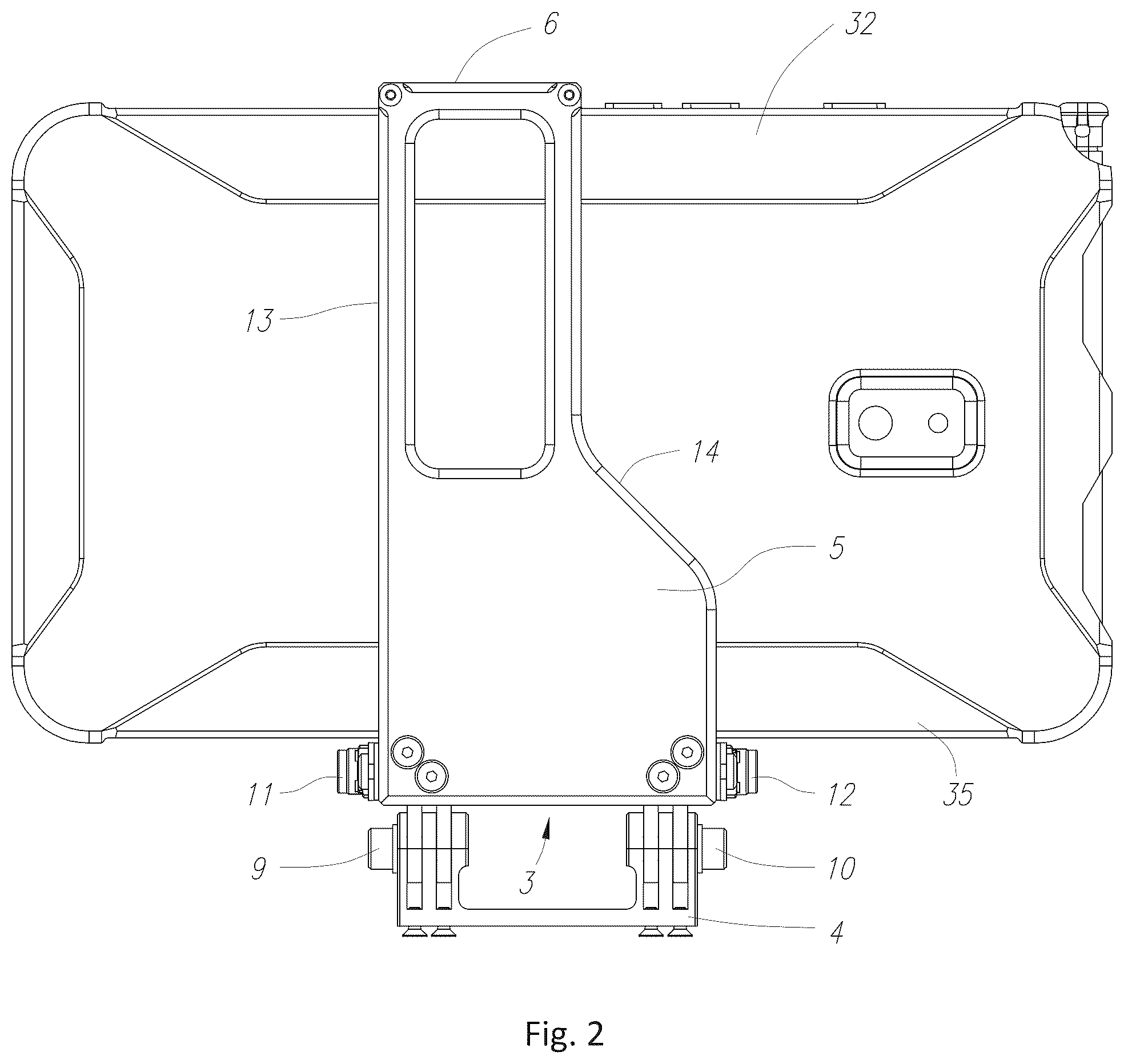 Patent US12455039 Figure 2 – Holding apparatus for supporting and connecting an industrial mobile device