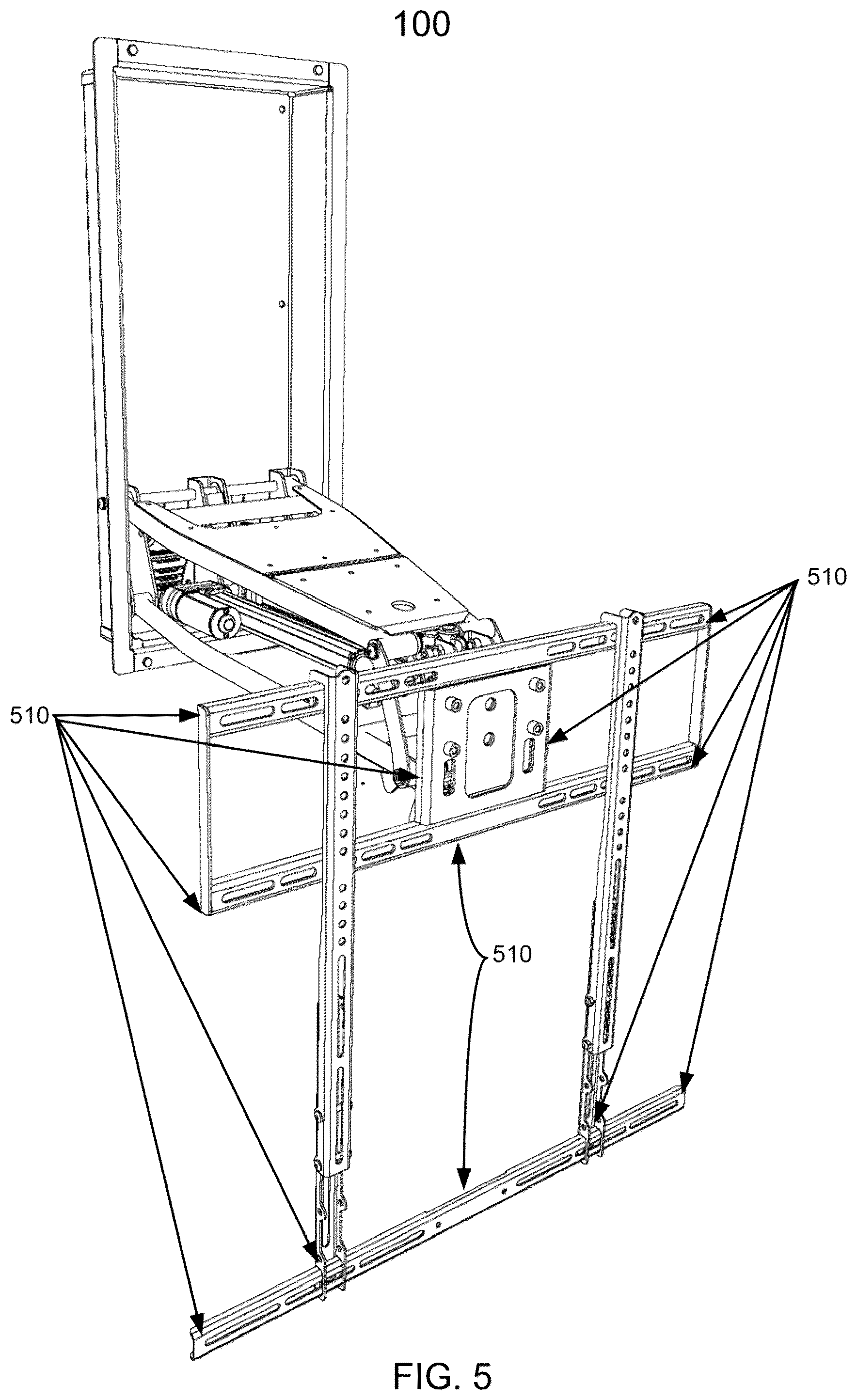 Patent US12455041 Figure 5 – Display mount assembly