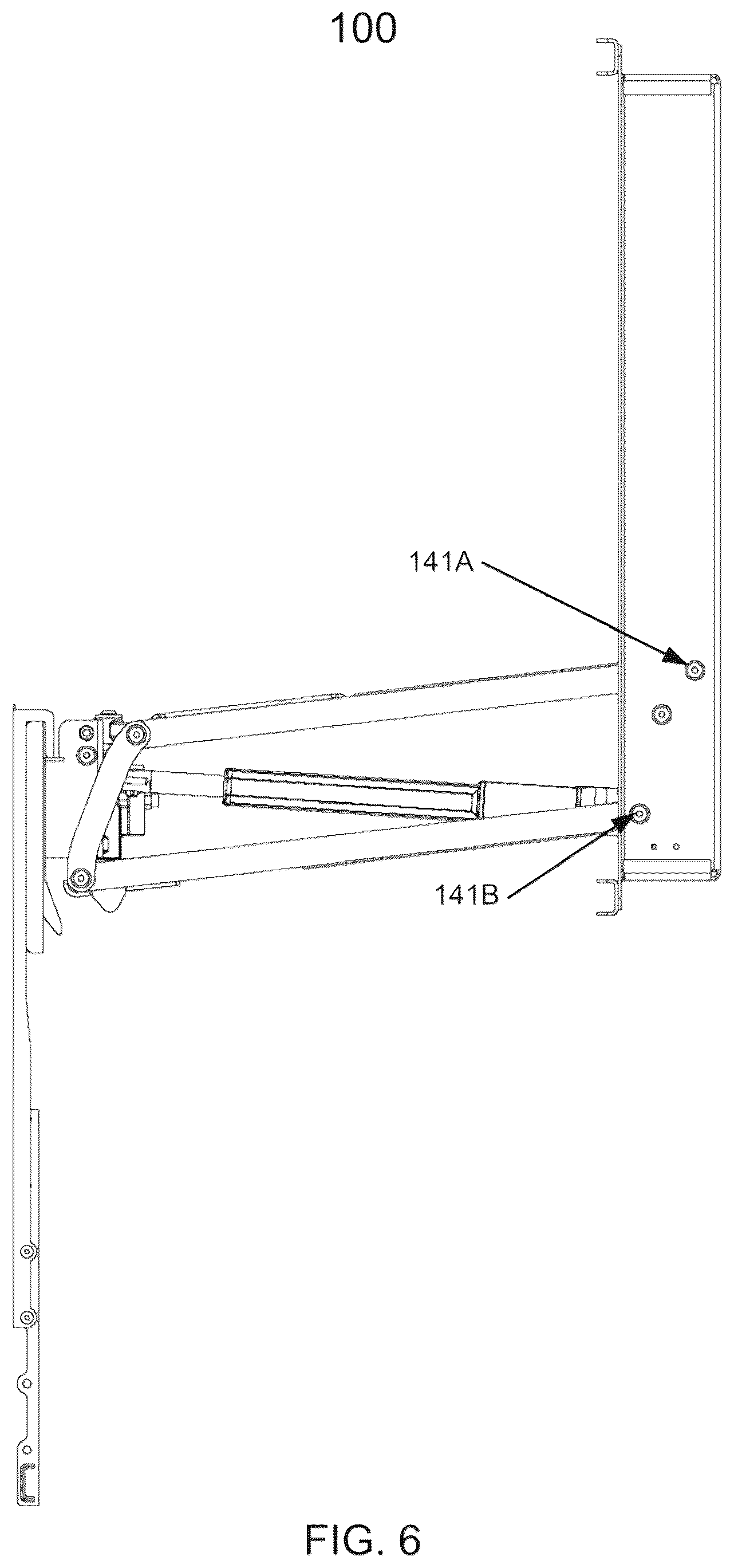 Patent US12455041 Figure 6 – Display mount assembly