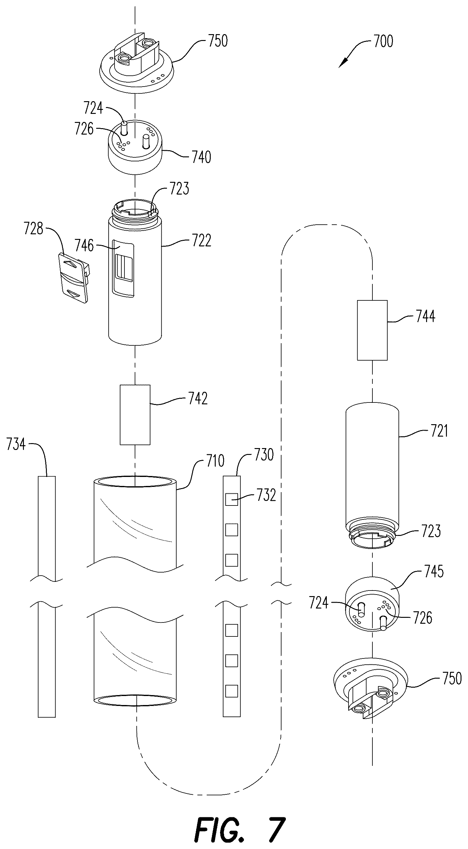 Patent US12455050 Figure 4 – LED tube lighting device having uniform light distribution