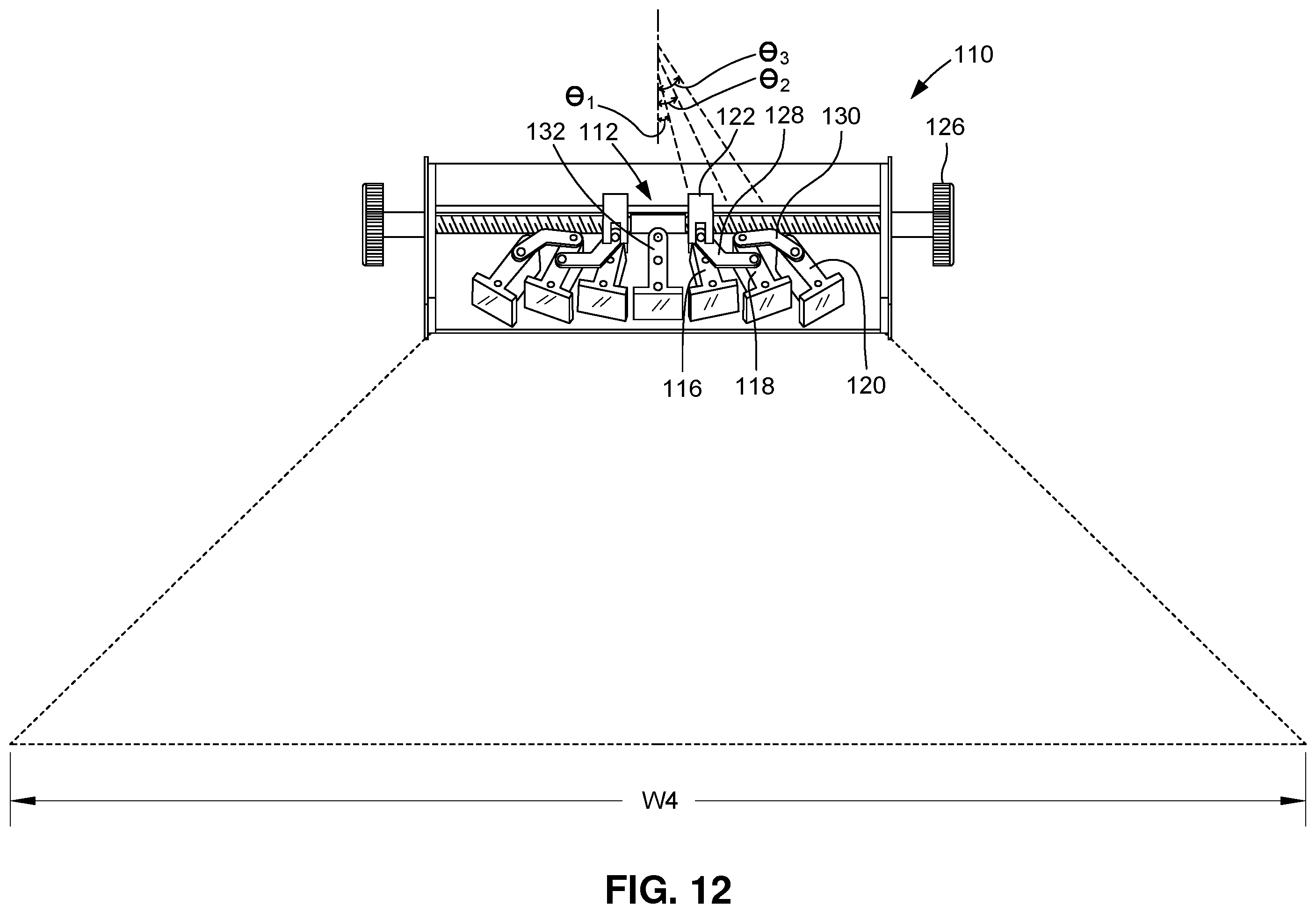 Patent US12455064 Figure 9 – Lighting device with selectively adjustable illuminated height/width ratio