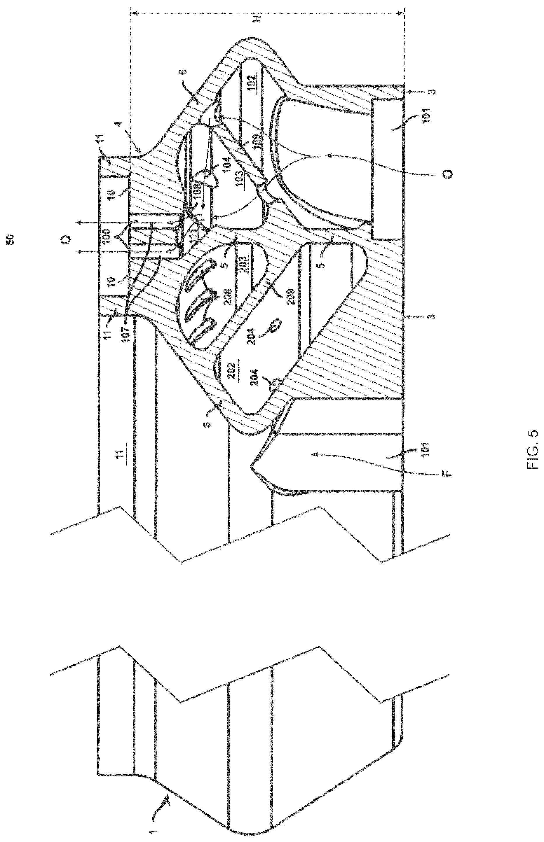 Patent US12455074 Figure 5 – Compact flame-curtain burner