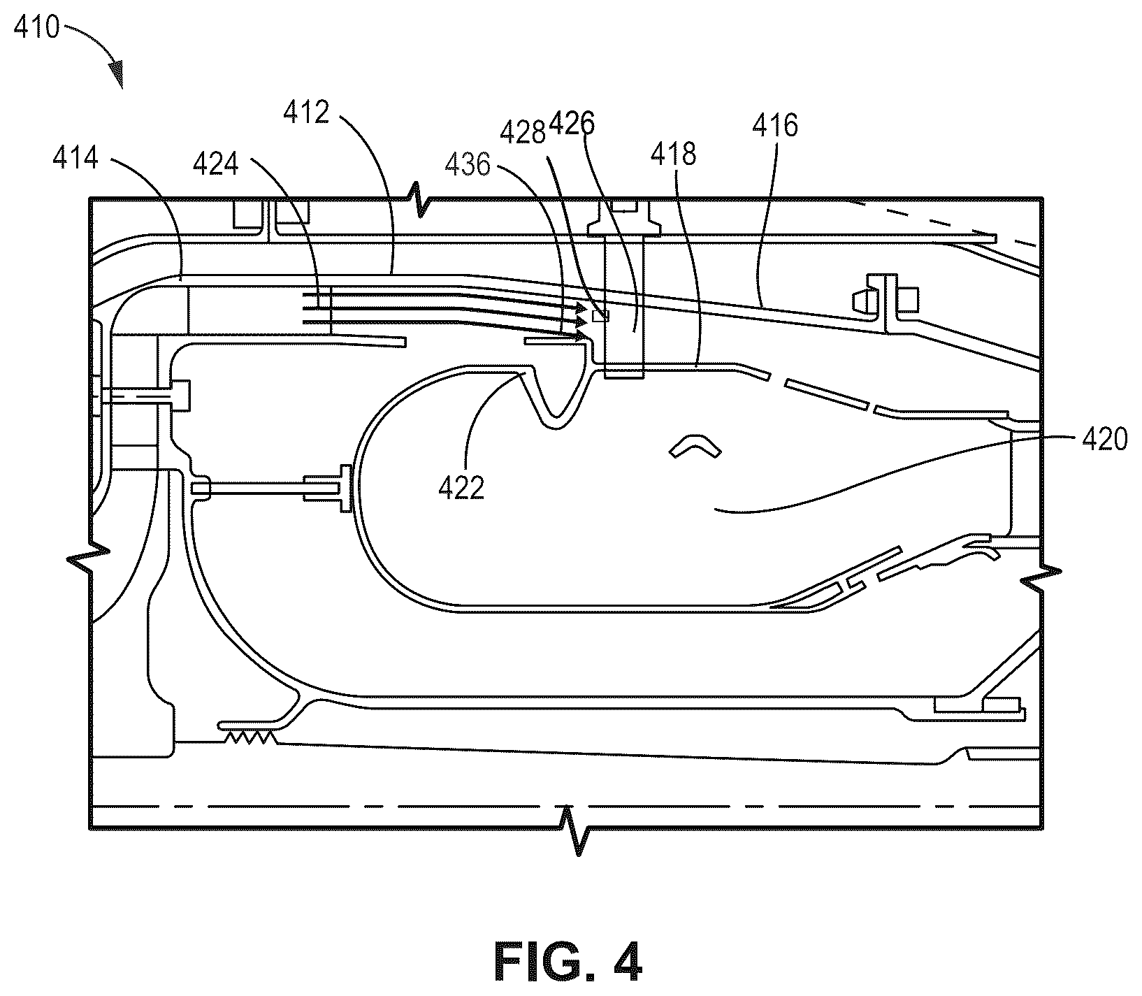 Patent US12455078 Figure 6 – Unitary case integrated flow scoops