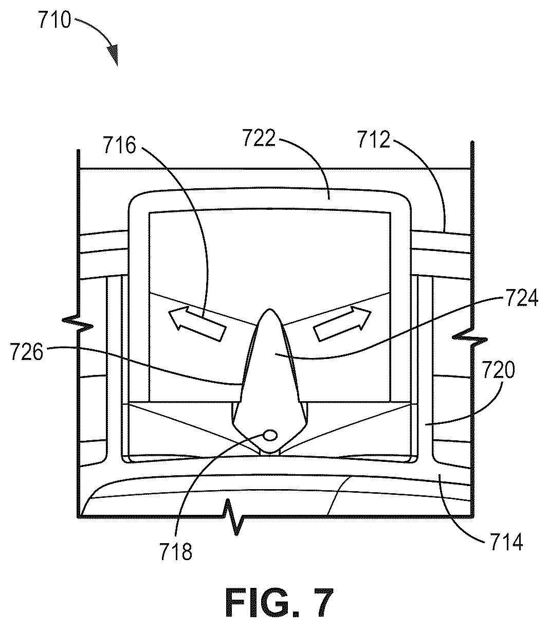 Patent US12455078 Figure 10 – Unitary case integrated flow scoops