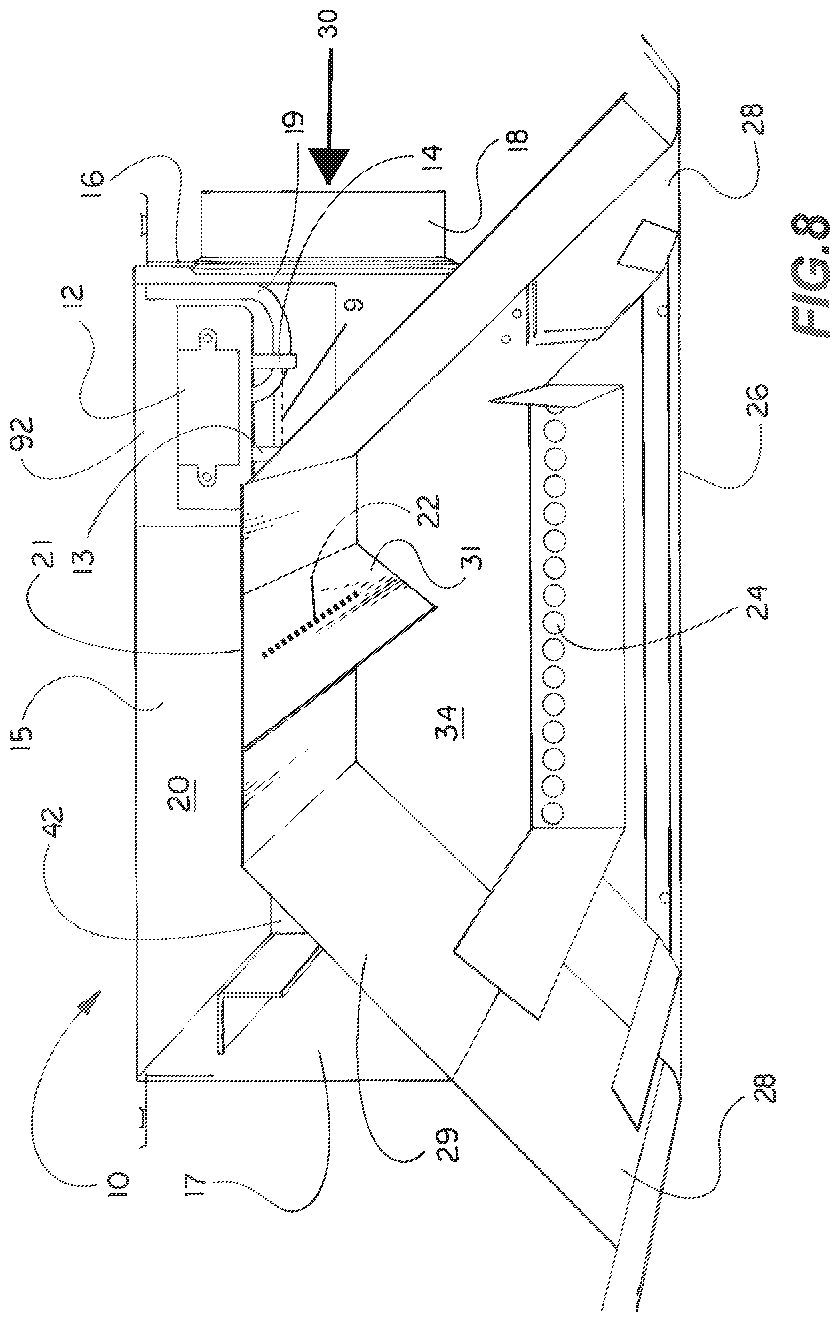 Patent US12455087 Figure 8 – Chilled beam with ion generator