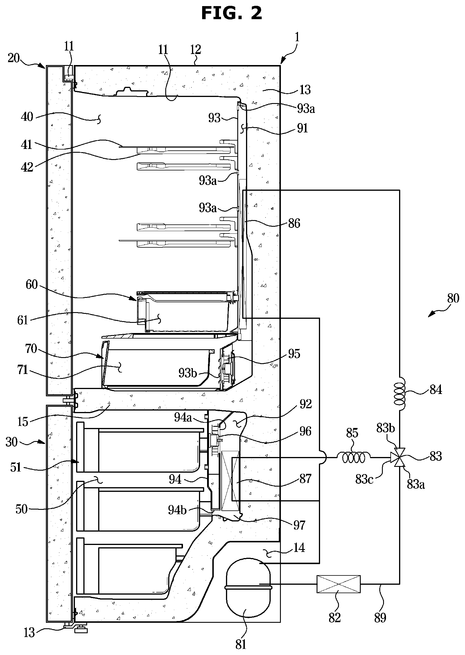 Patent US12455102 Figure 2 – Refrigerator and controlling method thereof