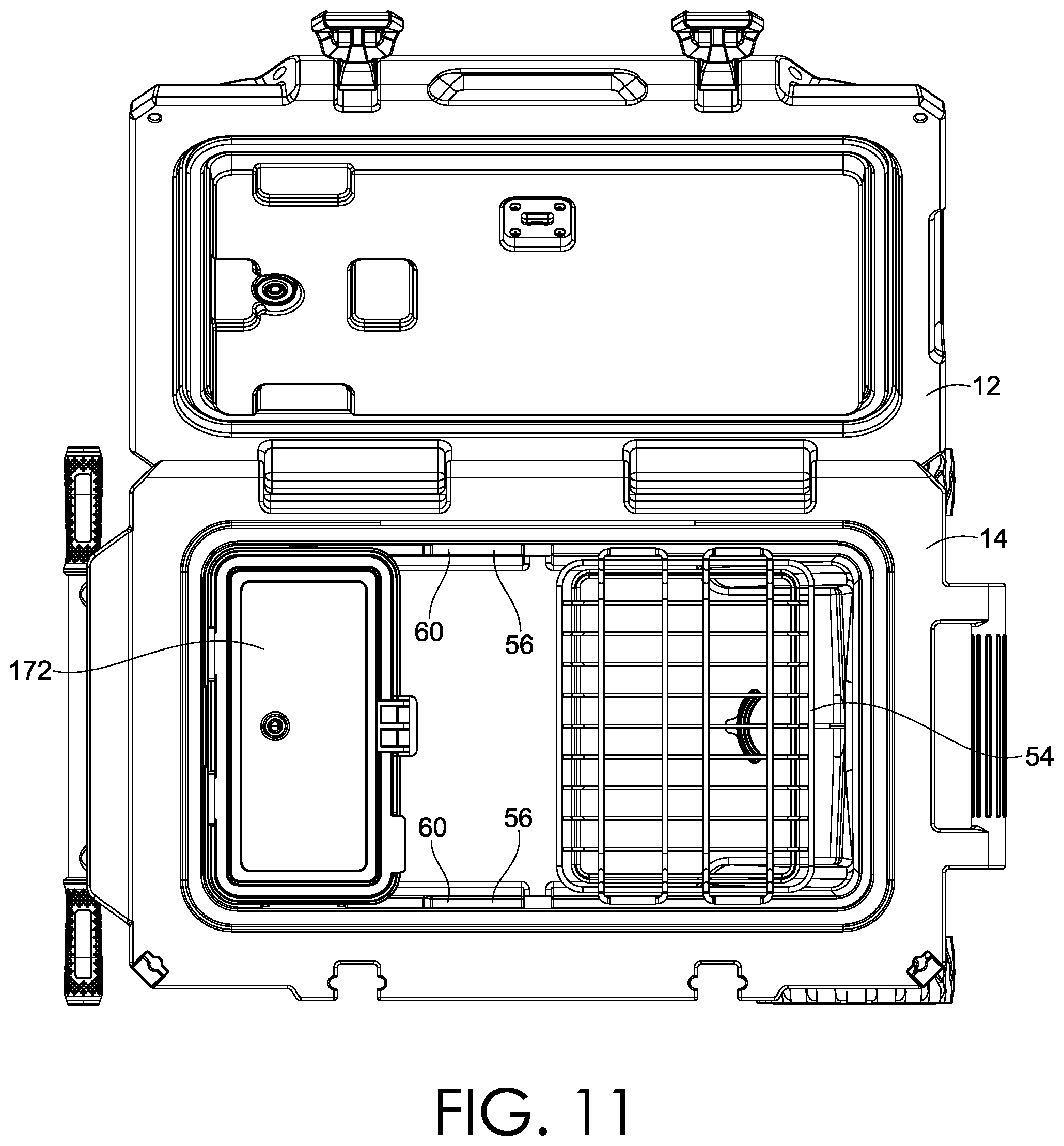 Patent US12455106 Figure 11 – Multi-function cooler