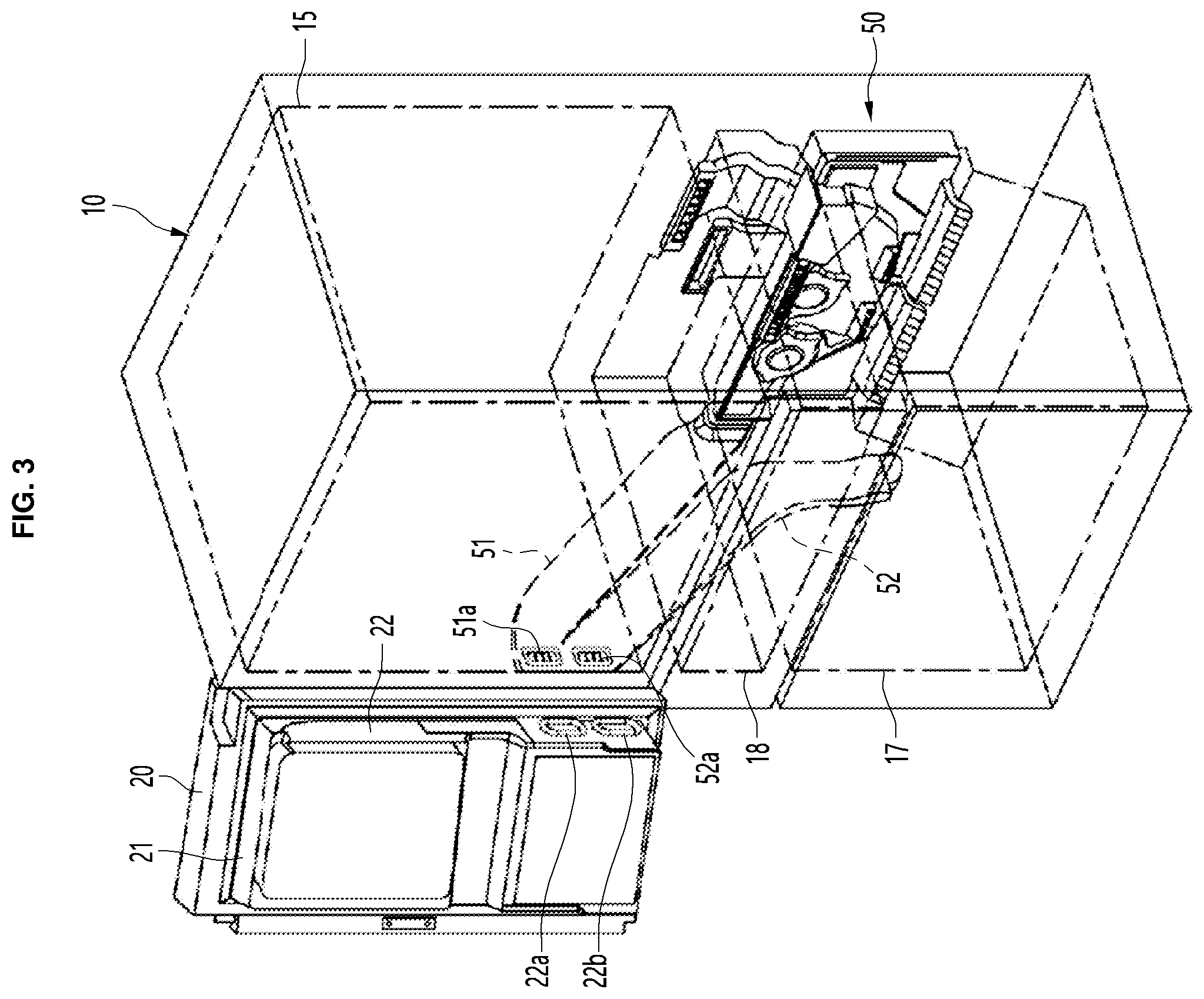 Patent US12455107 Figure 3 – Refrigerator