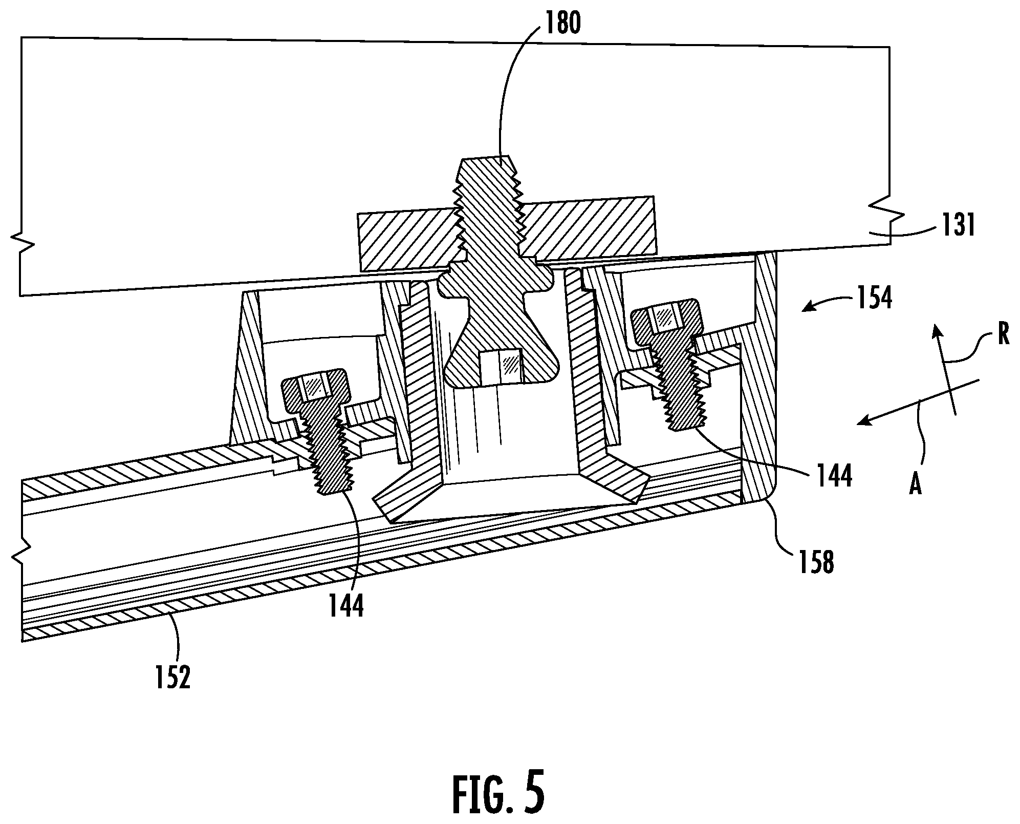Patent US12455111 Figure 4 – Handle assembly with backup retention features
