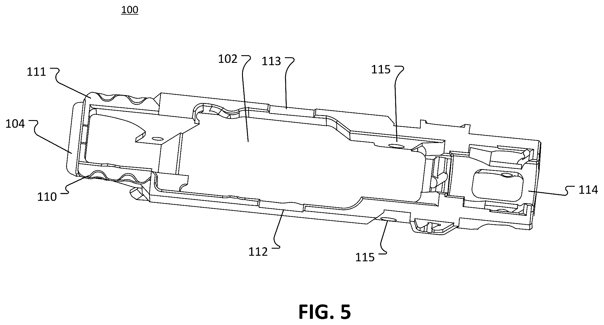 Patent US12455126 Figure 5 – Modular frame and chassis system for a firearm