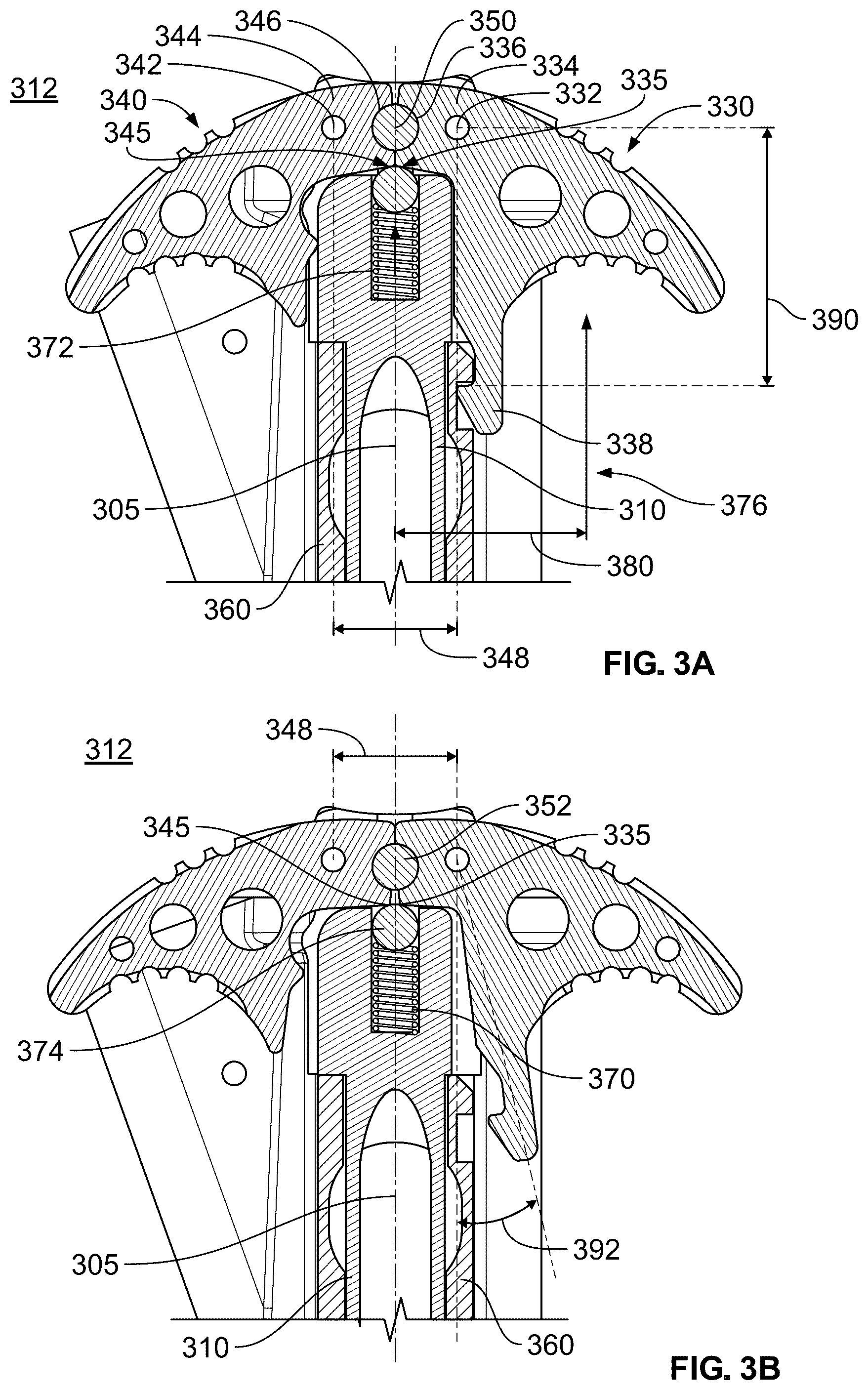 Patent US12455127 Figure 3 – Ambidextrous charging handle