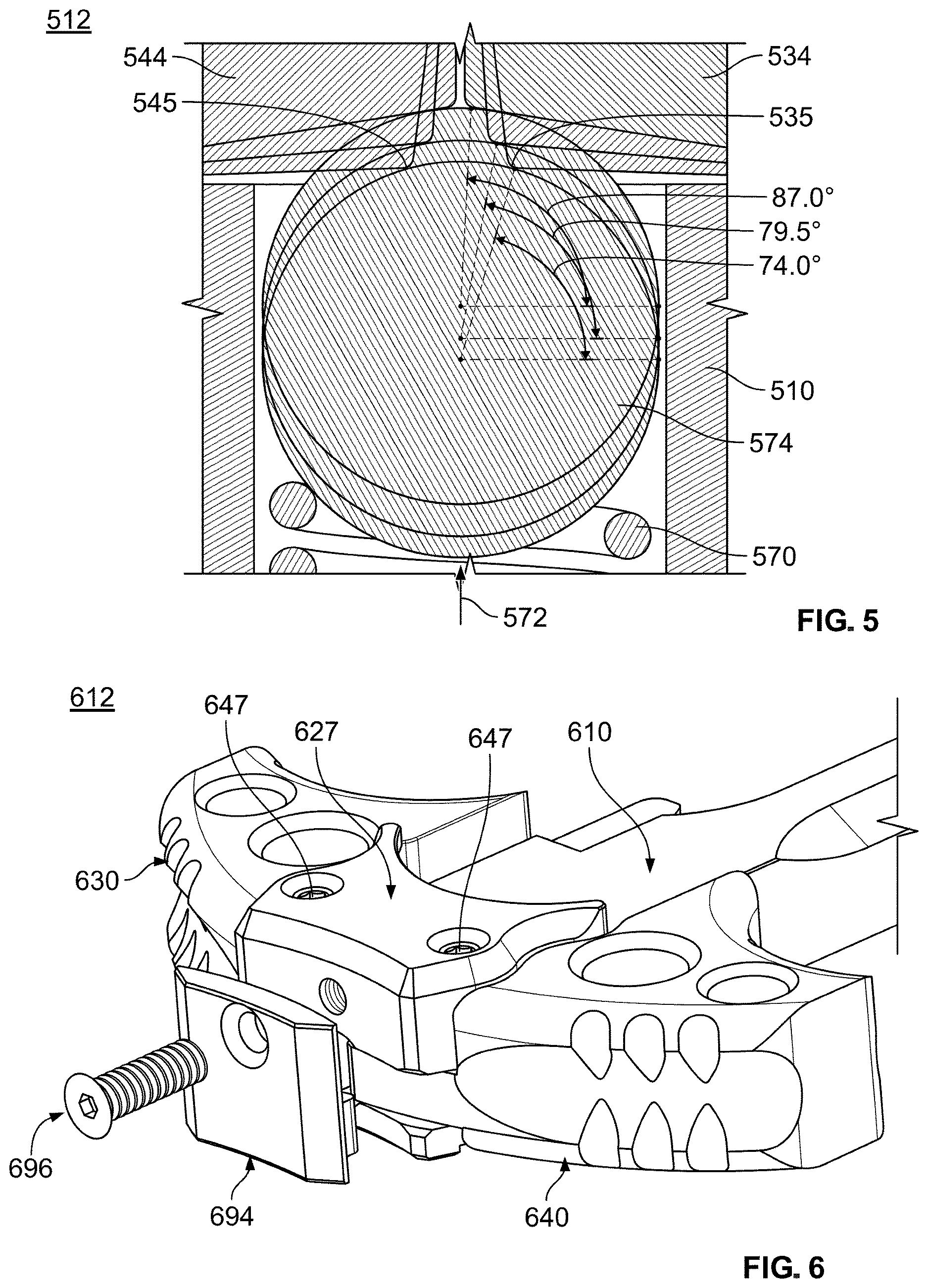 Patent US12455127 Figure 5 – Ambidextrous charging handle