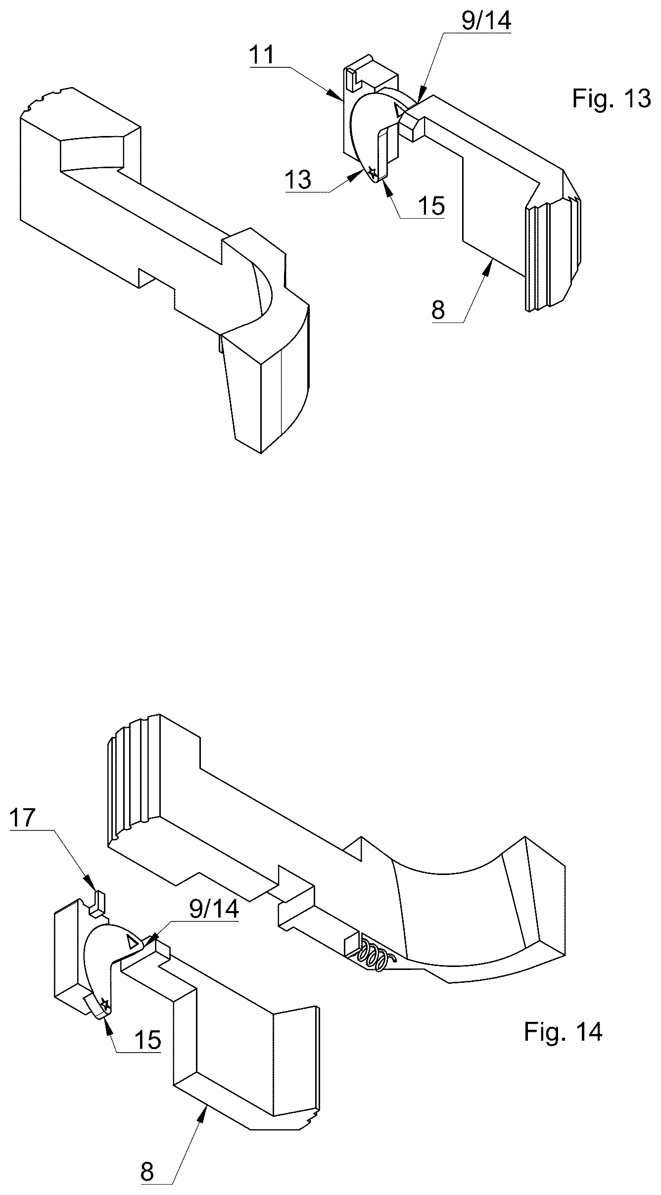 Patent US12455129 Figure 4 – Reciprocating ambidextrous magazine release system