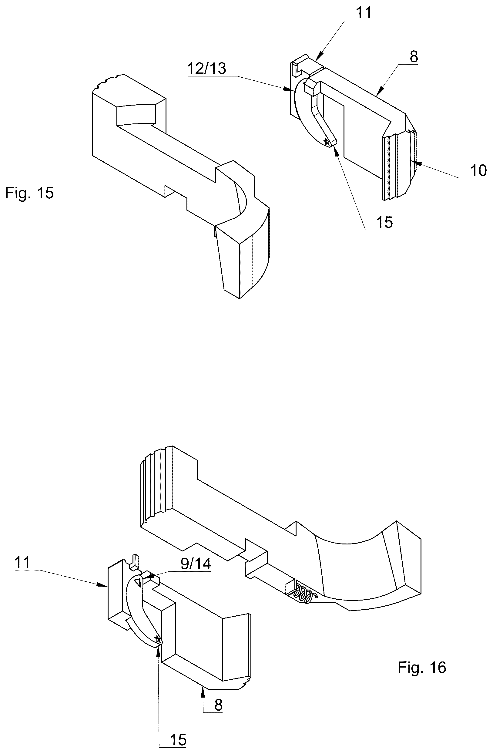 Patent US12455129 Figure 5 – Reciprocating ambidextrous magazine release system