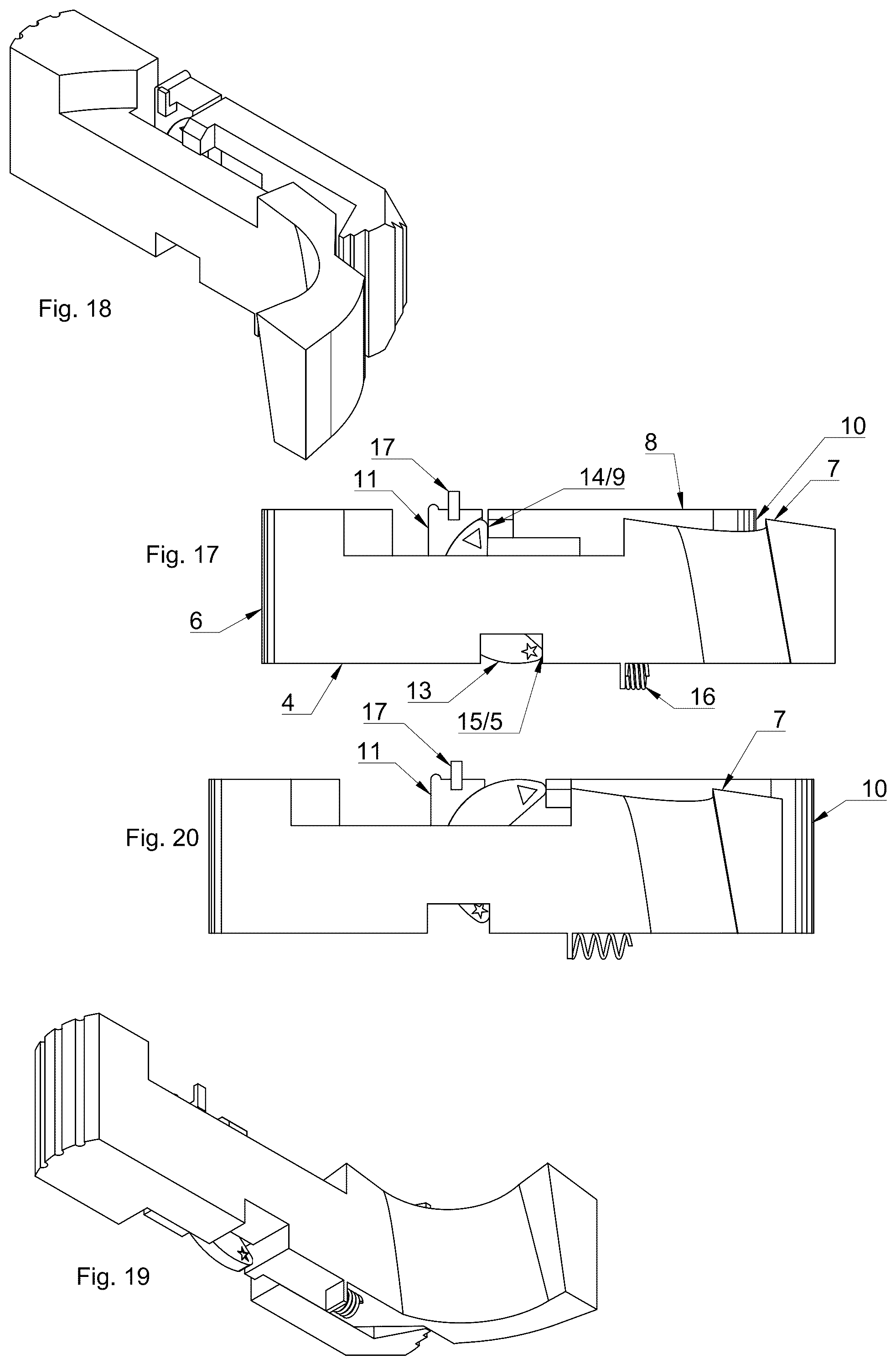 Patent US12455129 Figure 6 – Reciprocating ambidextrous magazine release system