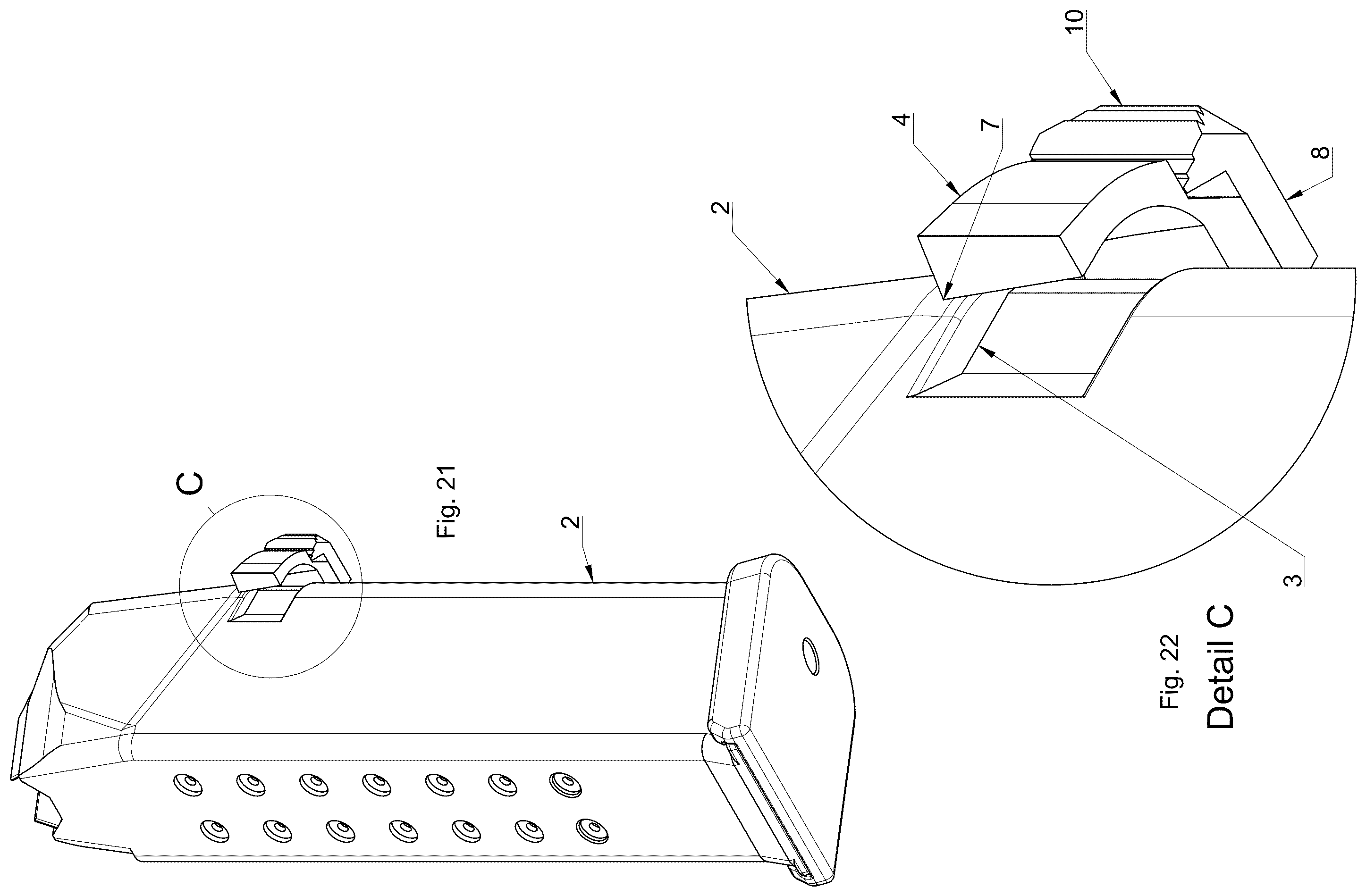 Patent US12455129 Figure 7 – Reciprocating ambidextrous magazine release system