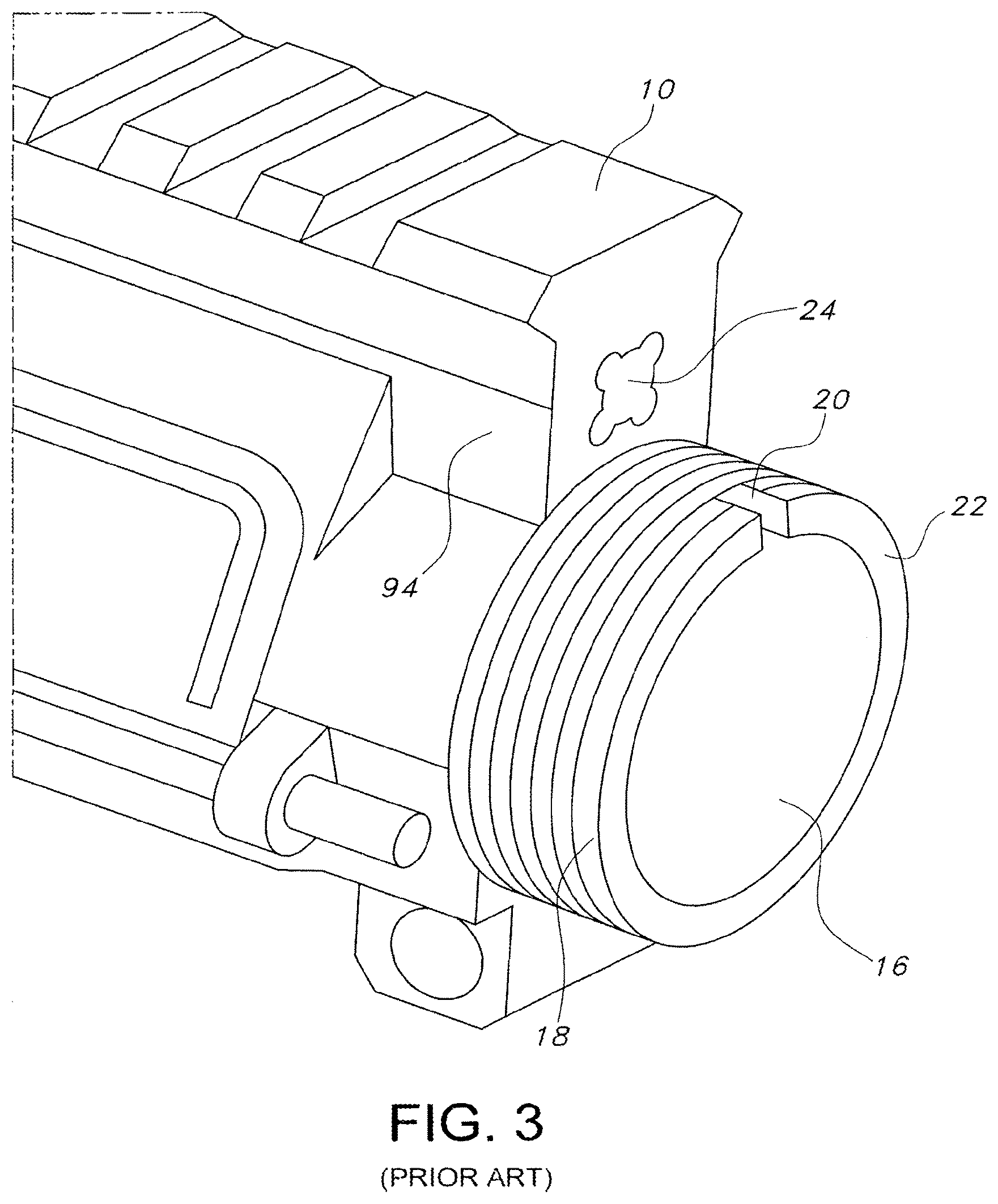 Patent US12455135 Figure 3 – Quick take-down firearm