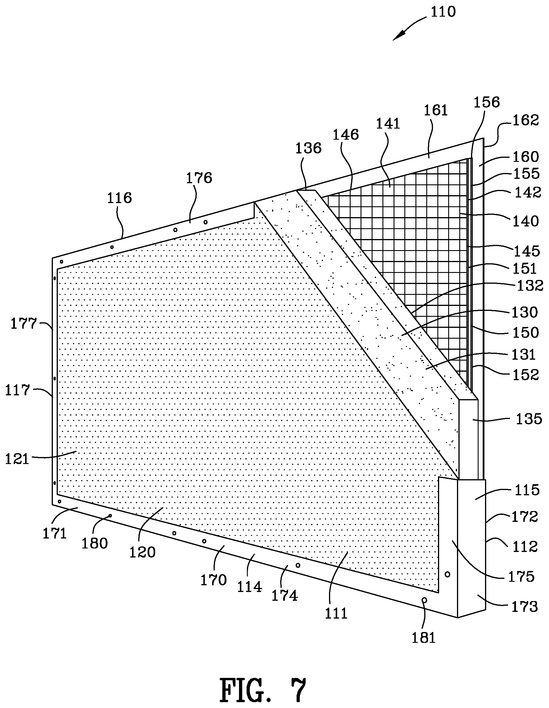 Patent US12455145 Figure 5 – Ballistic sound reducing panel