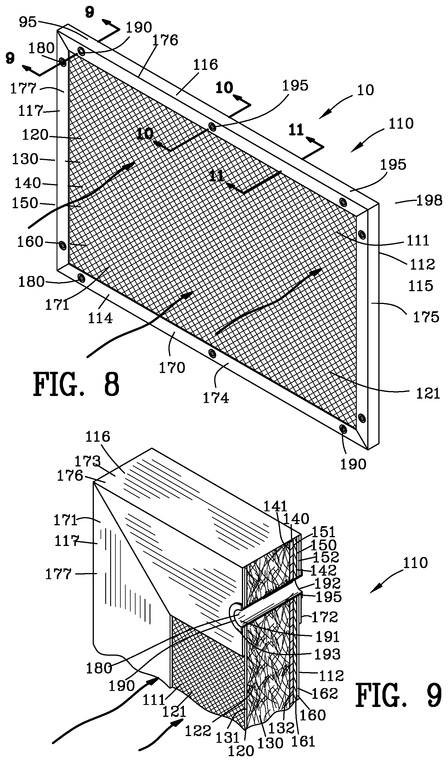 Patent US12455145 Figure 6 – Ballistic sound reducing panel