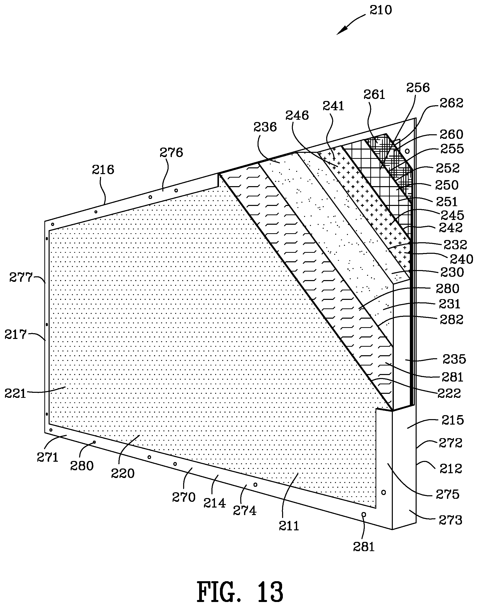 Patent US12455145 Figure 9 – Ballistic sound reducing panel