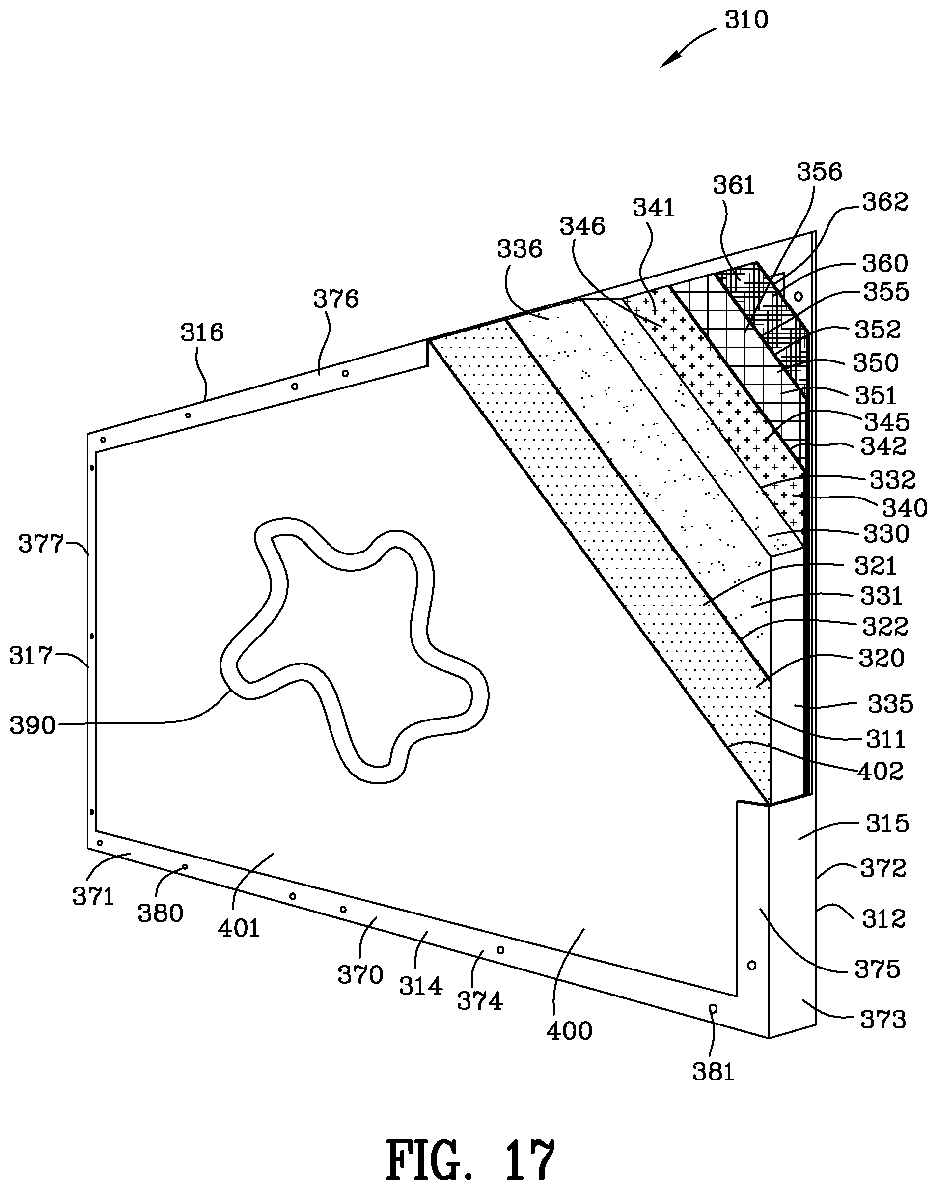 Patent US12455145 Figure 13 – Ballistic sound reducing panel