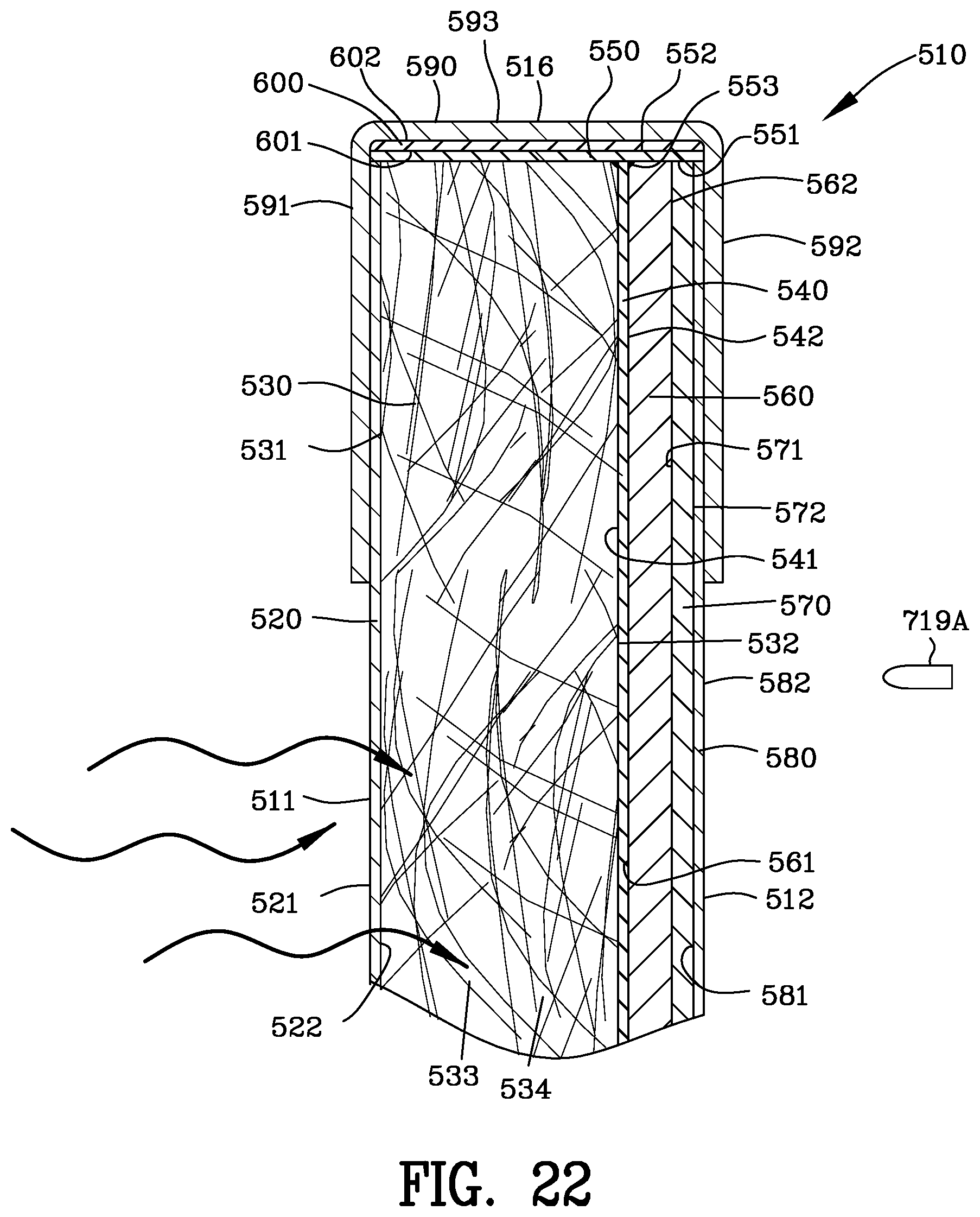 Patent US12455145 Figure 18 – Ballistic sound reducing panel