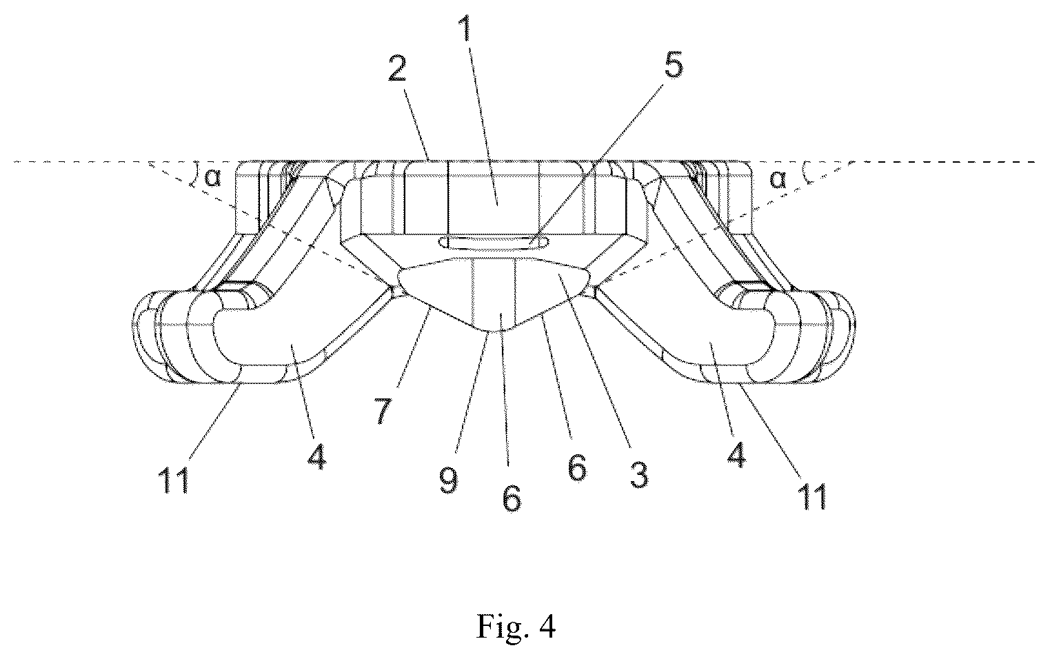 Patent US12455148 Figure 4 – Anti-mine pad “SafeStep”