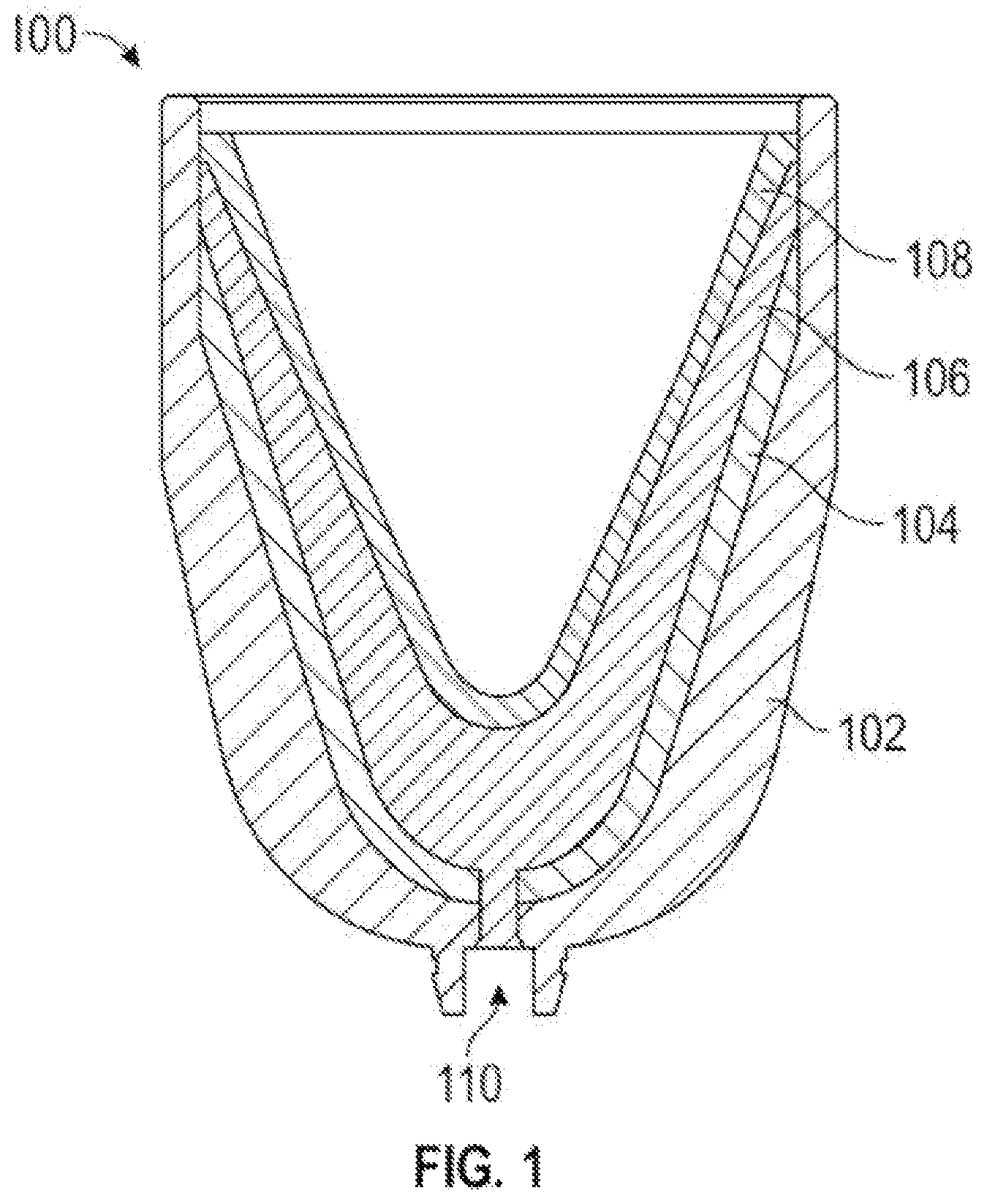Patent US12455149 — Shaped charge with reactive material — Figure 1